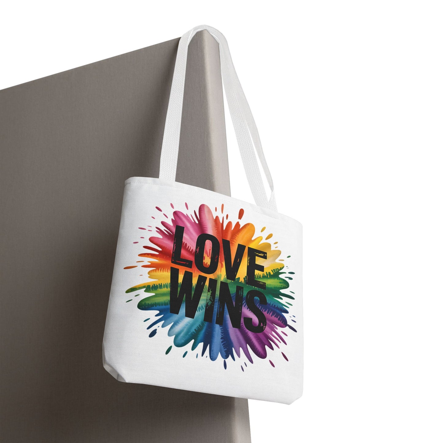 Love Wins Colorful Tote Bag - Perfect for Pride, Events, and Everyday Use