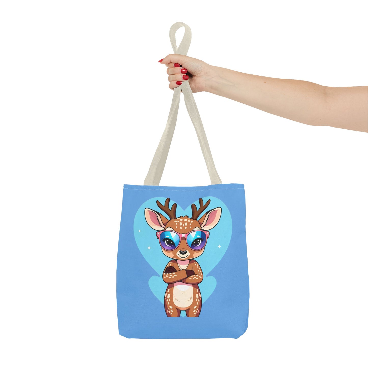Whimsical Deer Tote Bag, Cute Animal Bag, Eco-Friendly Shopper, Adventurer Gift, Kids Bag, Animal Lover Gift, Cartoon Design