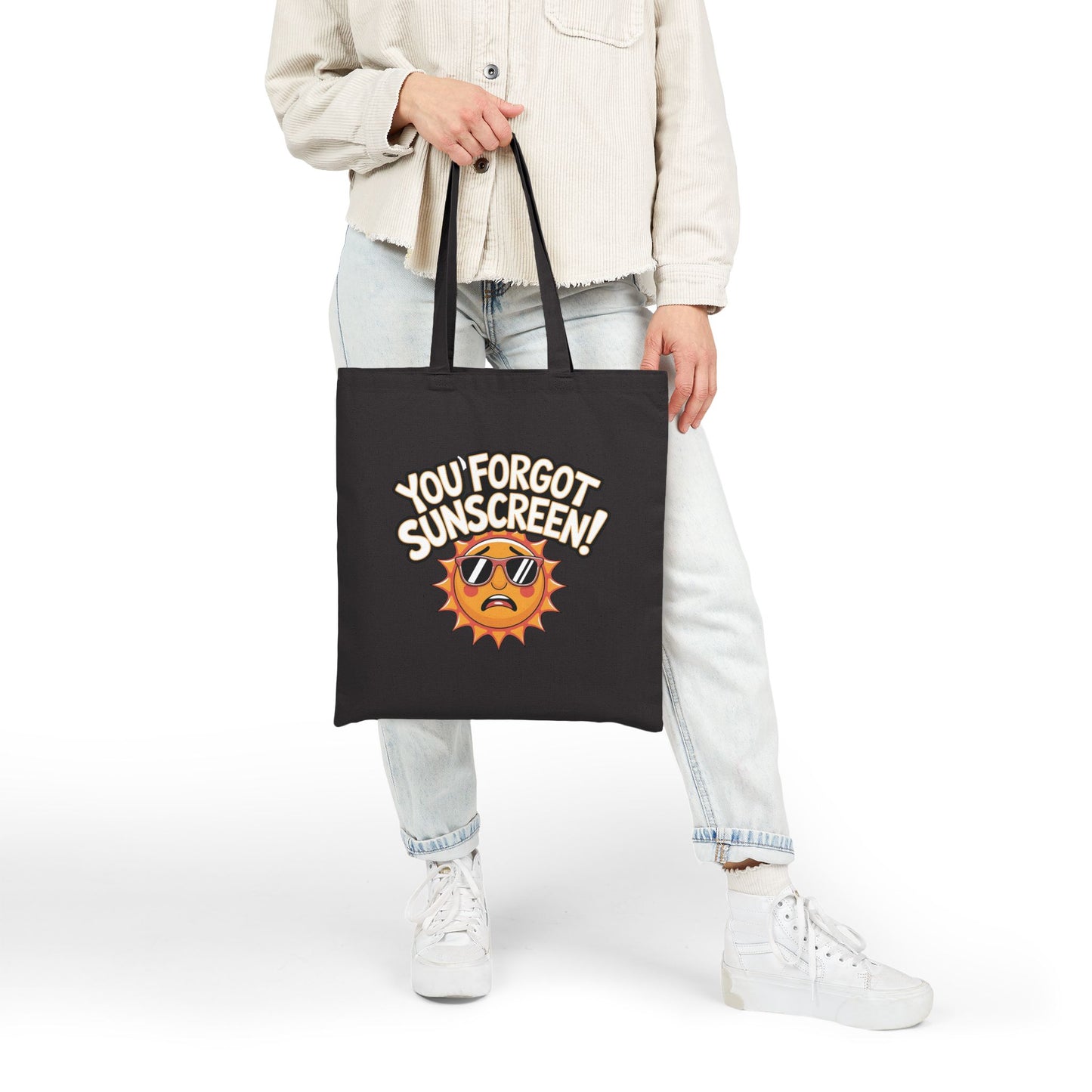 Funny Sunscreen Reminder Tote Bag, Eco-Friendly Shopping Bag, Summer Essential, Beach Bag, Gift for Sun Lovers