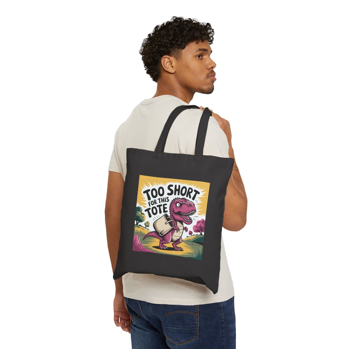 Funny Dinosaur Tote Bag, Reusable Shopping Bag, Gift for Dinosaurs Lovers, Eco-Friendly Tote, Cute Canvas Bag