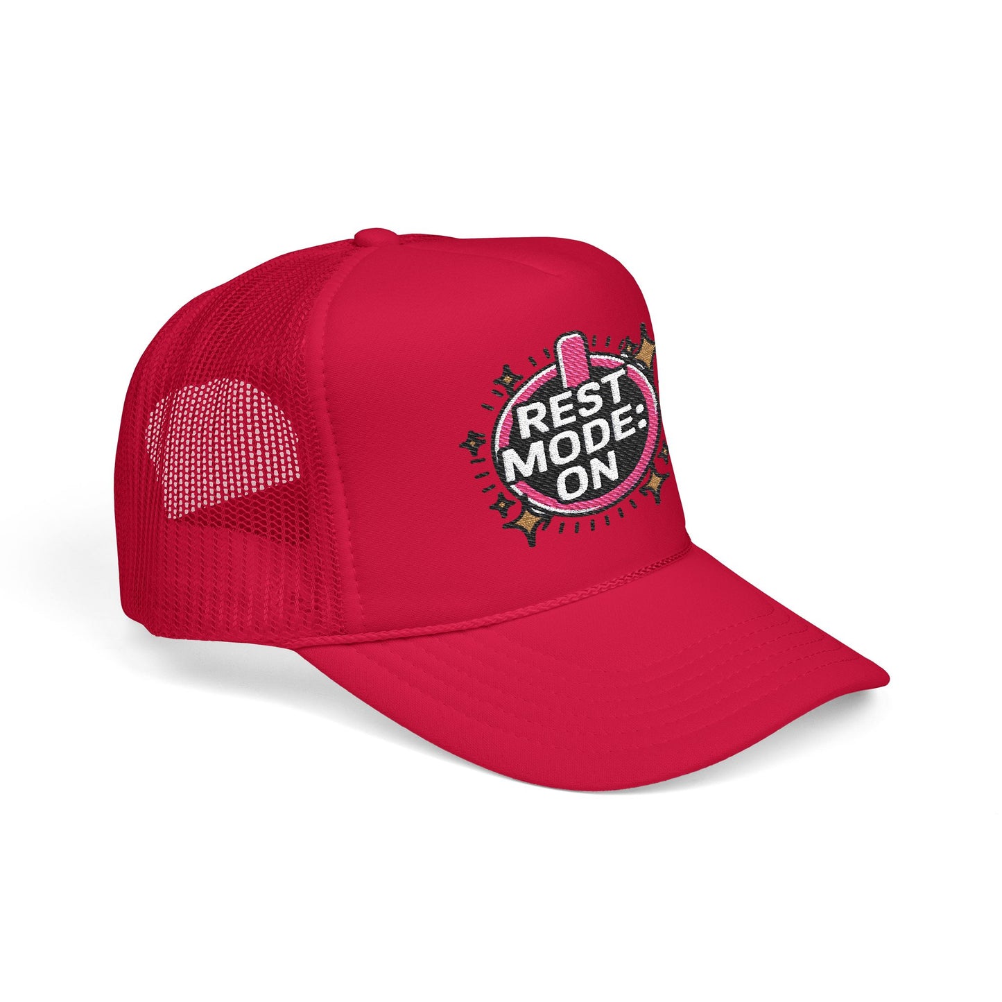 Rest Mode On Trucker Hat, Funny Foam Hat, Relaxation Gift, Casual Headwear, Summer Style