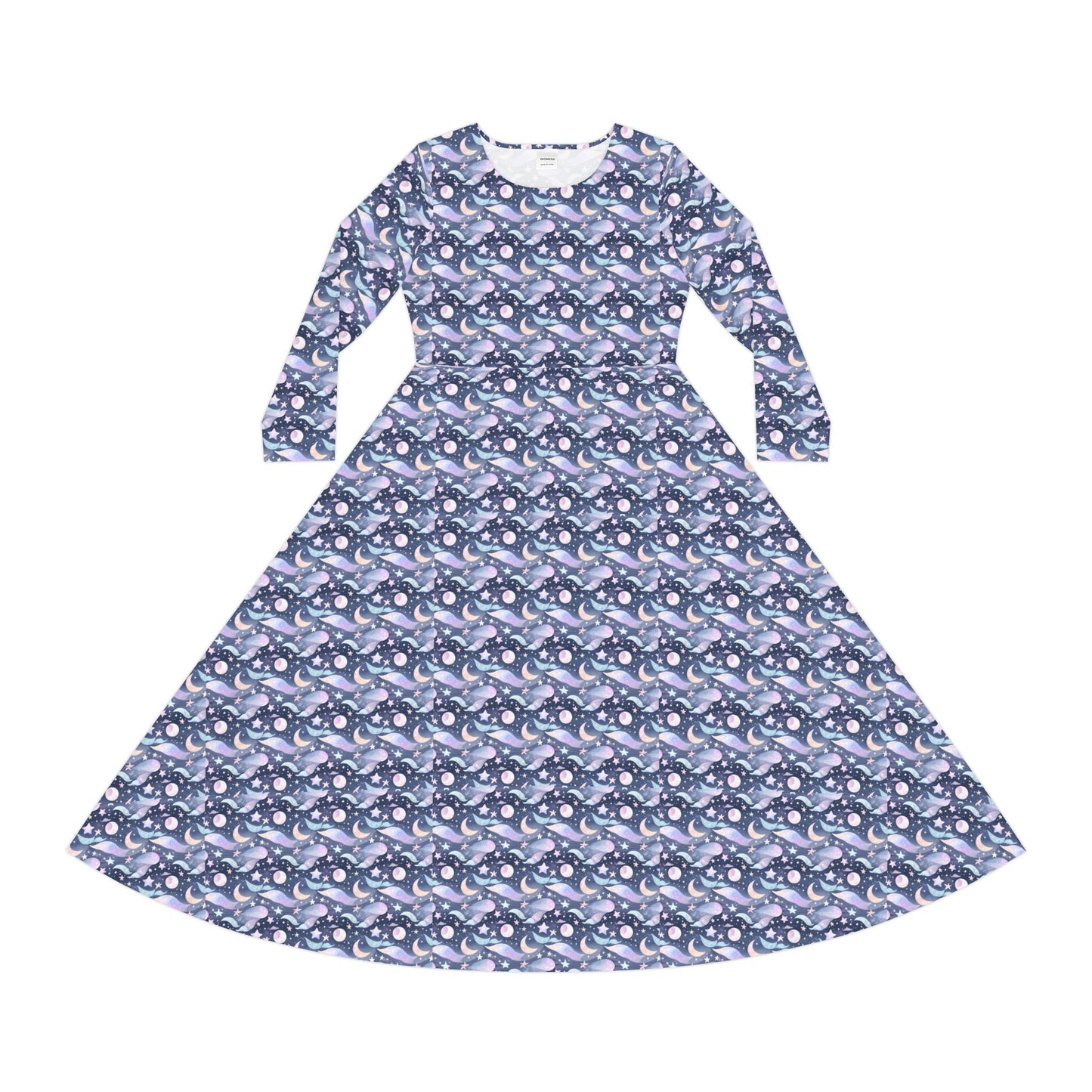Whimsical Women's Long Sleeve Dance Dress - Perfect for Celebrations & Dance Events