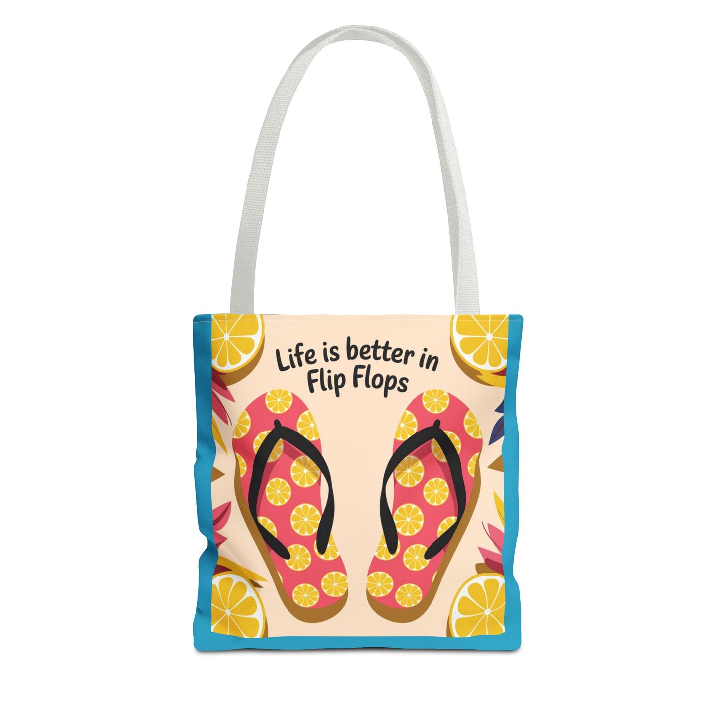 Beach Vibes Tote Bag - Summer Essentials, Fun Beach Accessory, Flip Flop Lover Gift, Vacation Tote, Relaxing Day Out