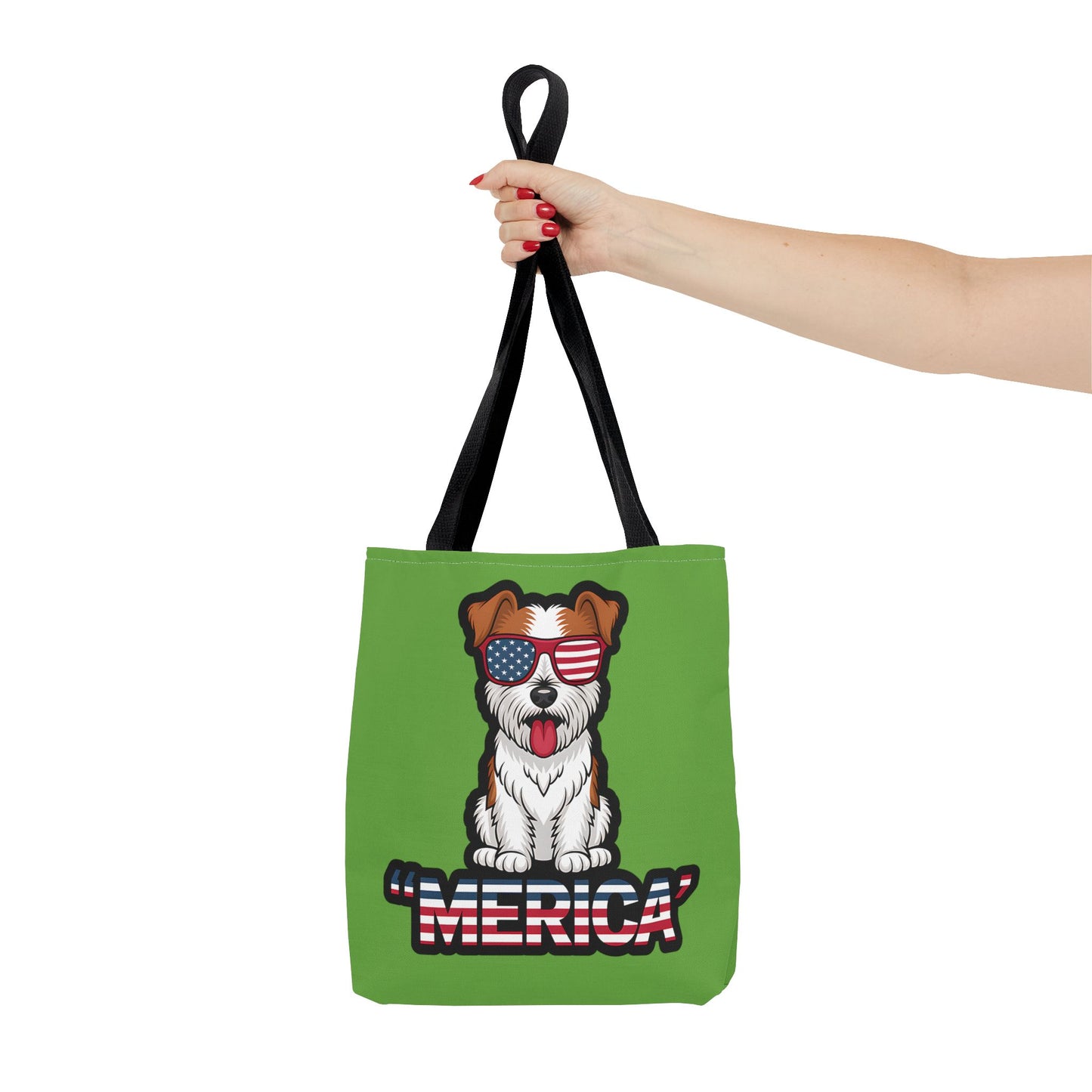 Patriotic Dog Tote Bag - Perfect for Dog Lovers, Fourth of July, Beach Trips, and Everyday Use, Cute Pet Lover Gift, AOP Design