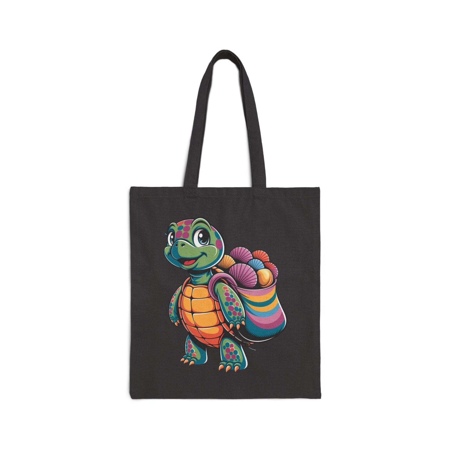 Colorful Turtle Canvas Tote Bag | Eco-Friendly Shopping, Beach Bag, Craft Tote, Gift for Nature Lovers, Earth Day Essentials