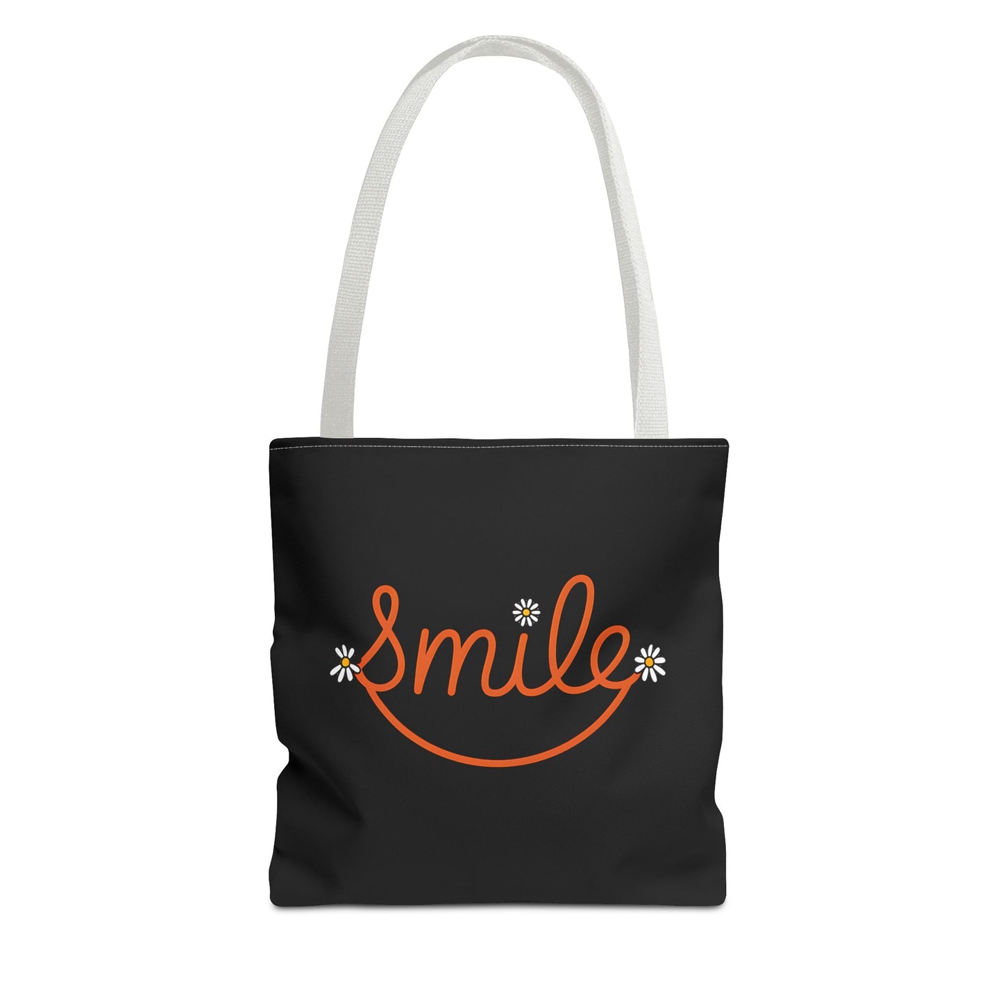 Smile Tote Bag - Cheerful Floral Design for Everyday Use