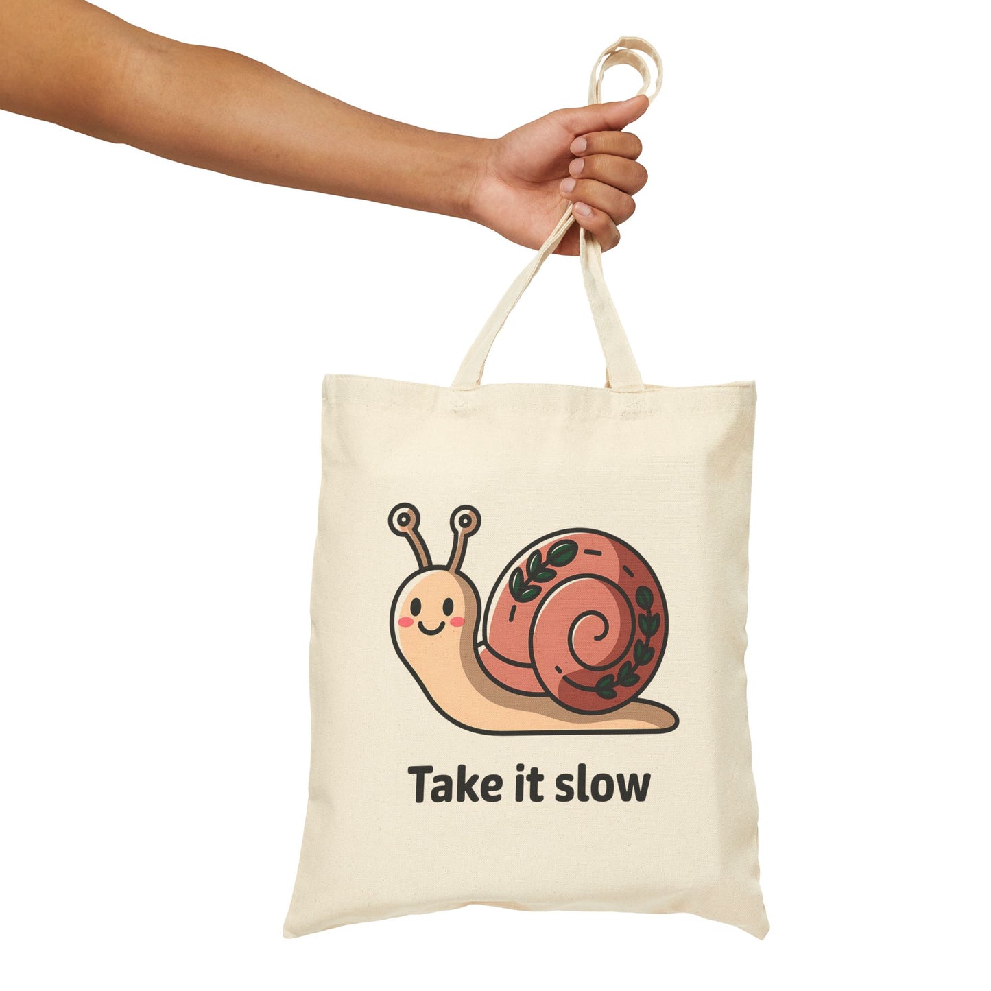 Whimsical Snail Tote Bag | Eco-Friendly Cotton Bag for Everyday Use, Shopping, Gifts, Beach, and Outdoor Adventures