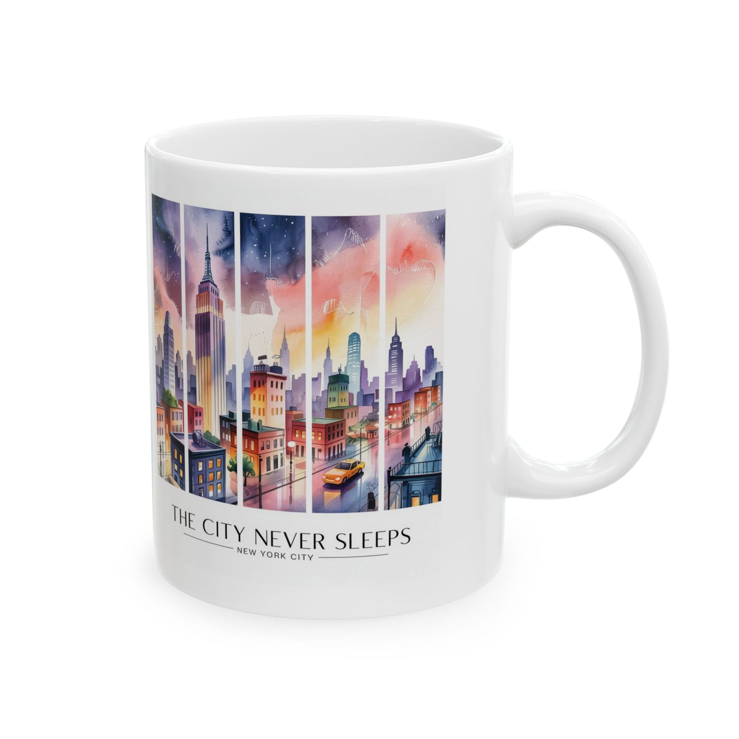 City That Never Sleeps Ceramic Mug - 11oz & 15oz