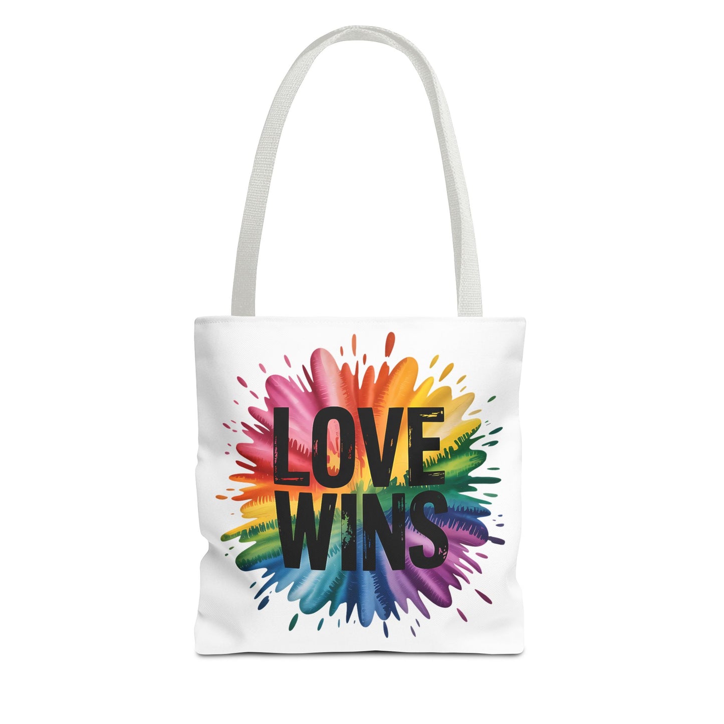 Love Wins Colorful Tote Bag - Perfect for Pride, Events, and Everyday Use