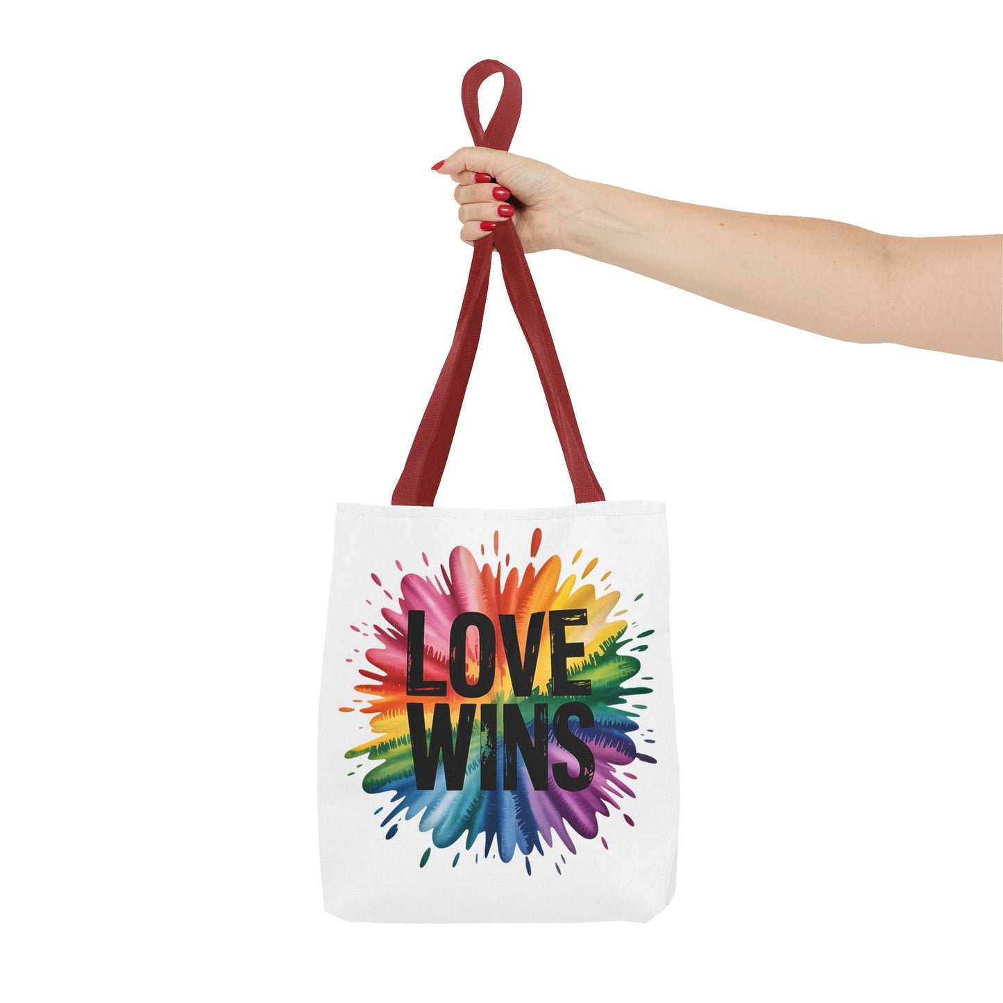 Love Wins Colorful Tote Bag - Perfect for Pride, Events, and Everyday Use
