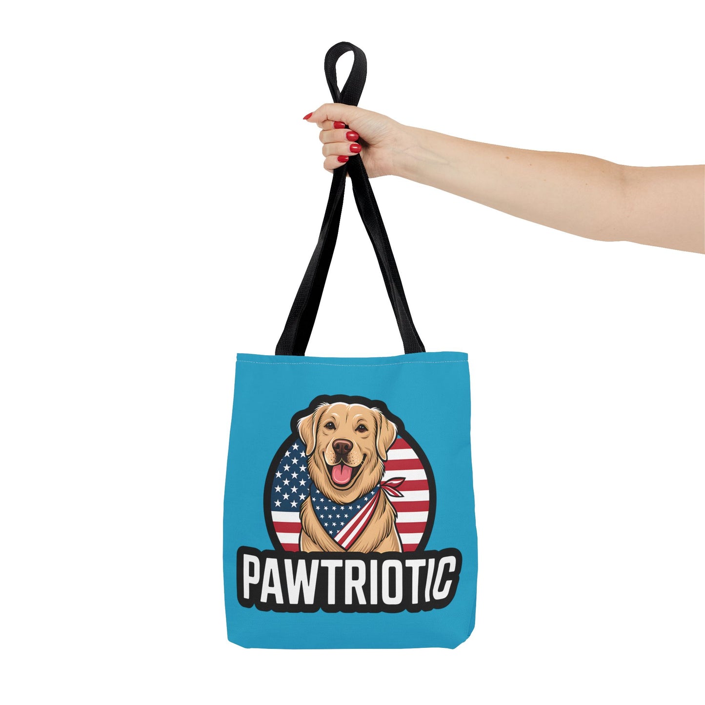 Pawtrotic Tote Bag, Dog Lover's Accessory, Patriotic Dog Tote, Animal Appreciation Gift, Fourth of July Celebration