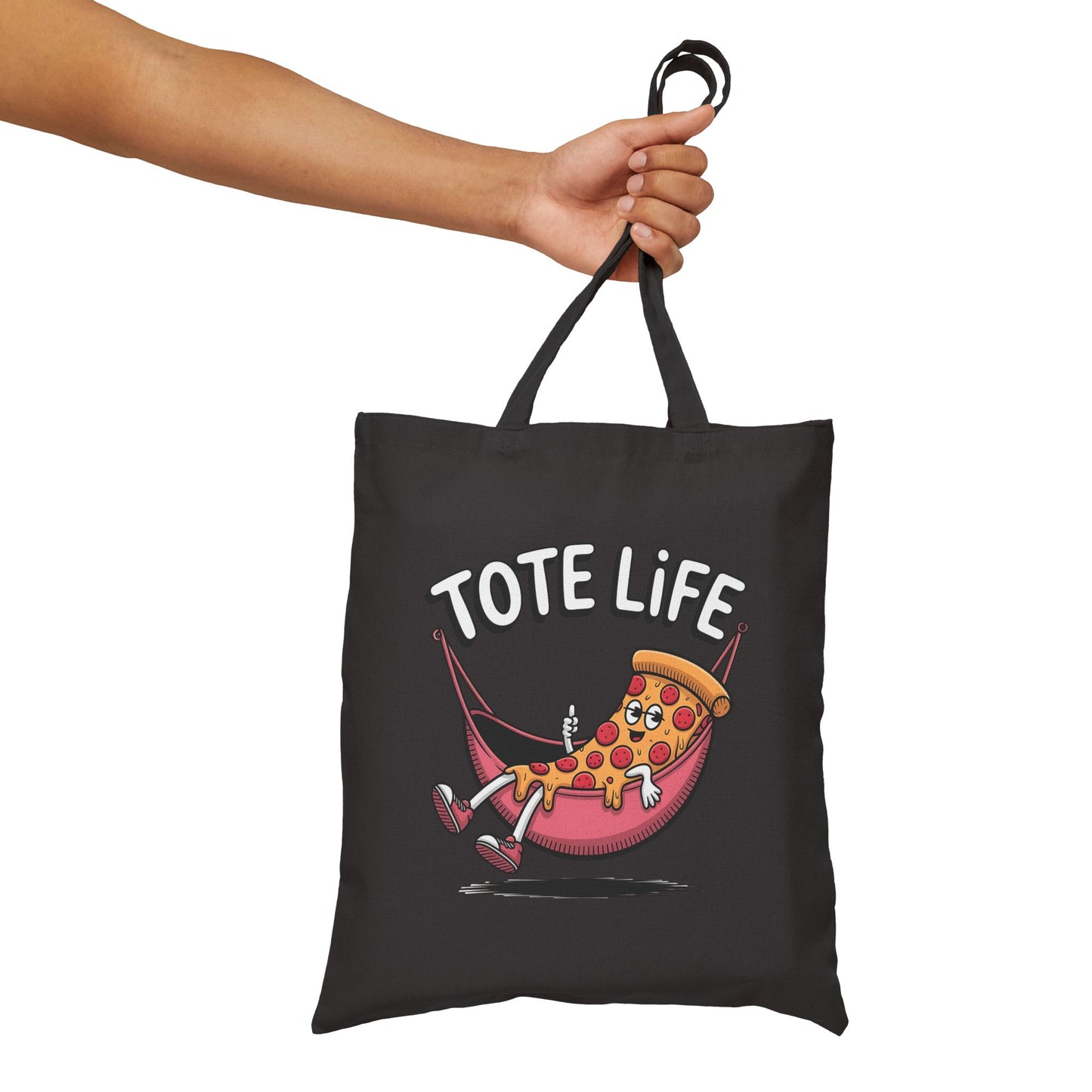 Pizza Lover's Cotton Canvas Tote Bag - Fun, Durable, Eco-Friendly Gift for Foodies, Shopping, Beach, or Grocery