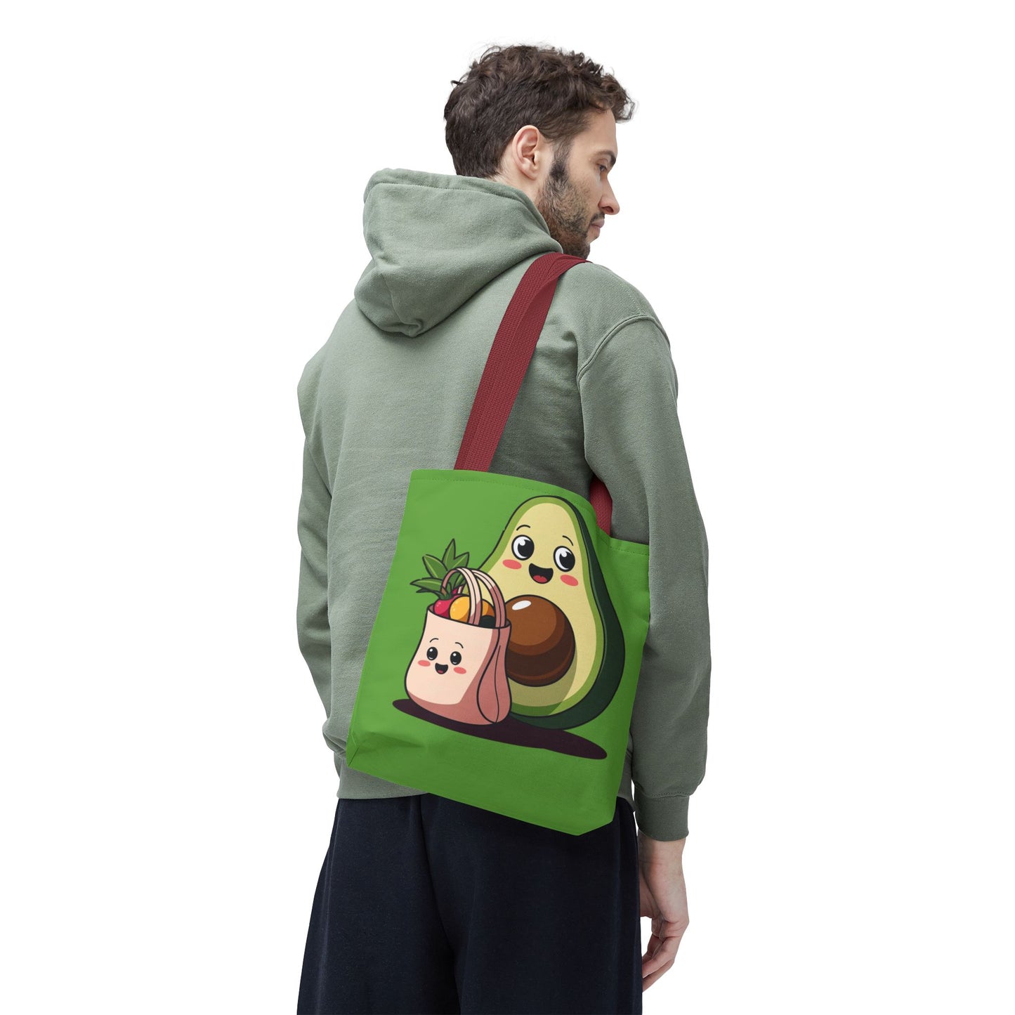 Cute Avocado Tote Bag, Eco-Friendly Shopping, Gift for Foodies, Farmers Market, Fun and Quirky