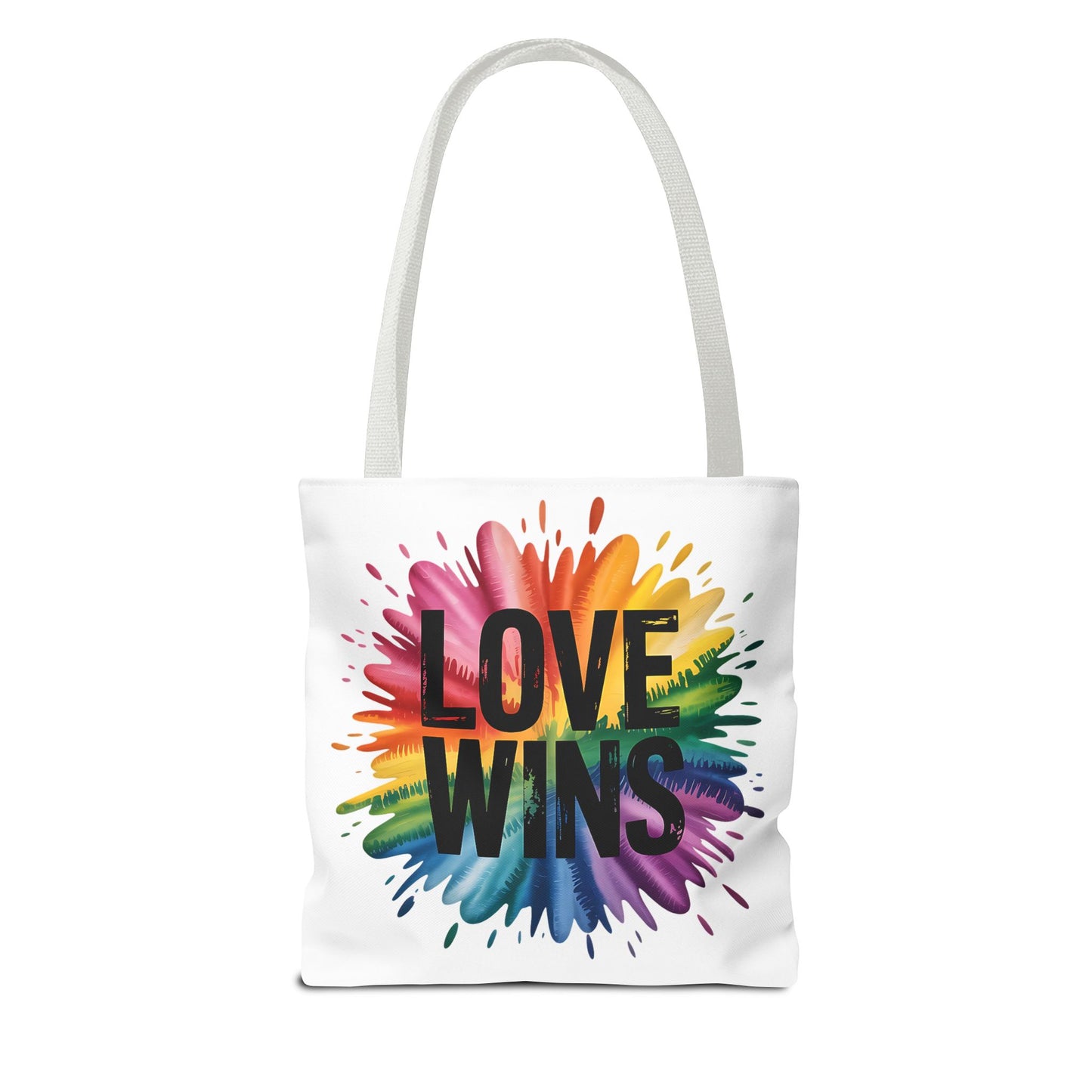 Love Wins Colorful Tote Bag - Perfect for Pride, Events, and Everyday Use