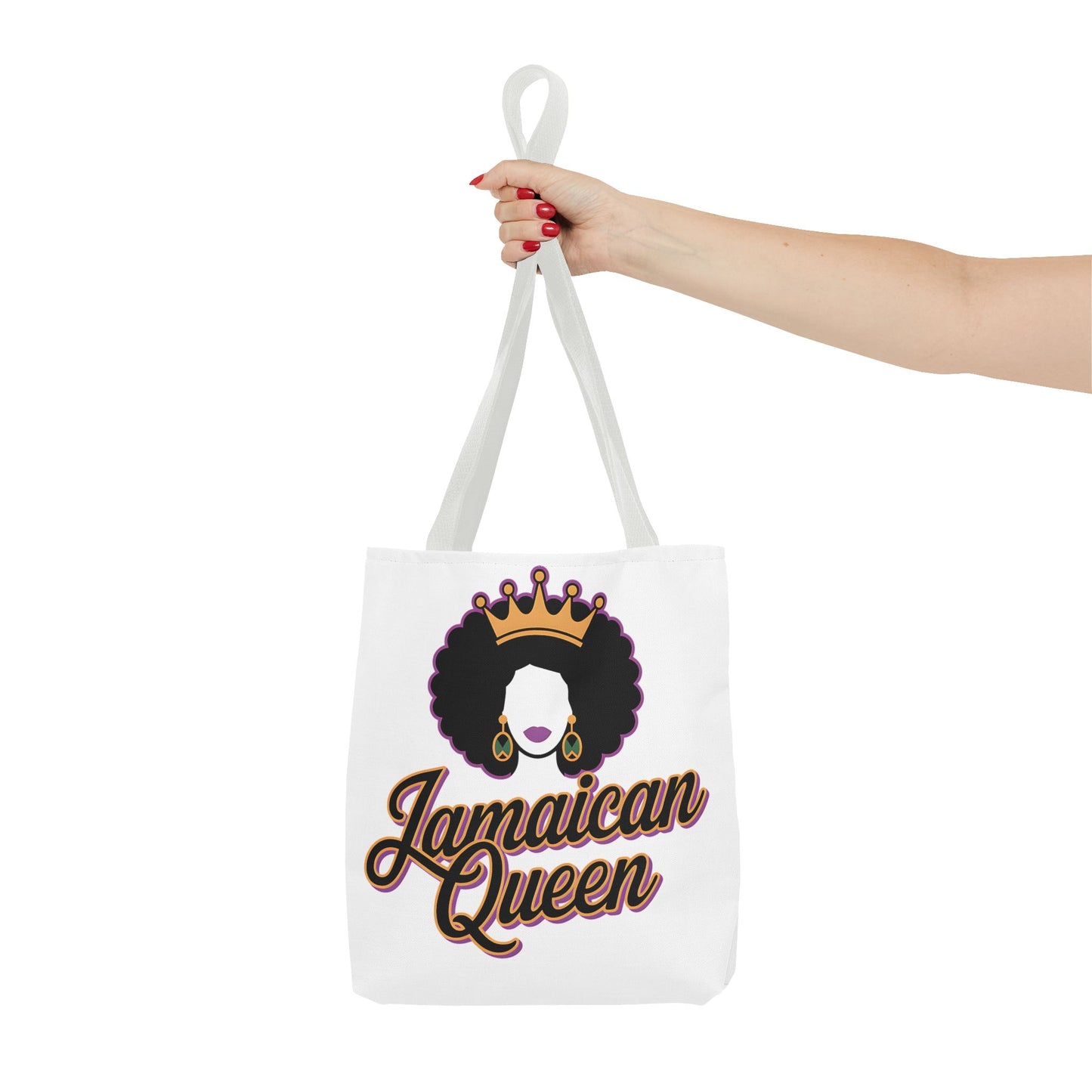 Jamaican Queen Tote Bag - Stylish Canvas Bag for Proud Heritage