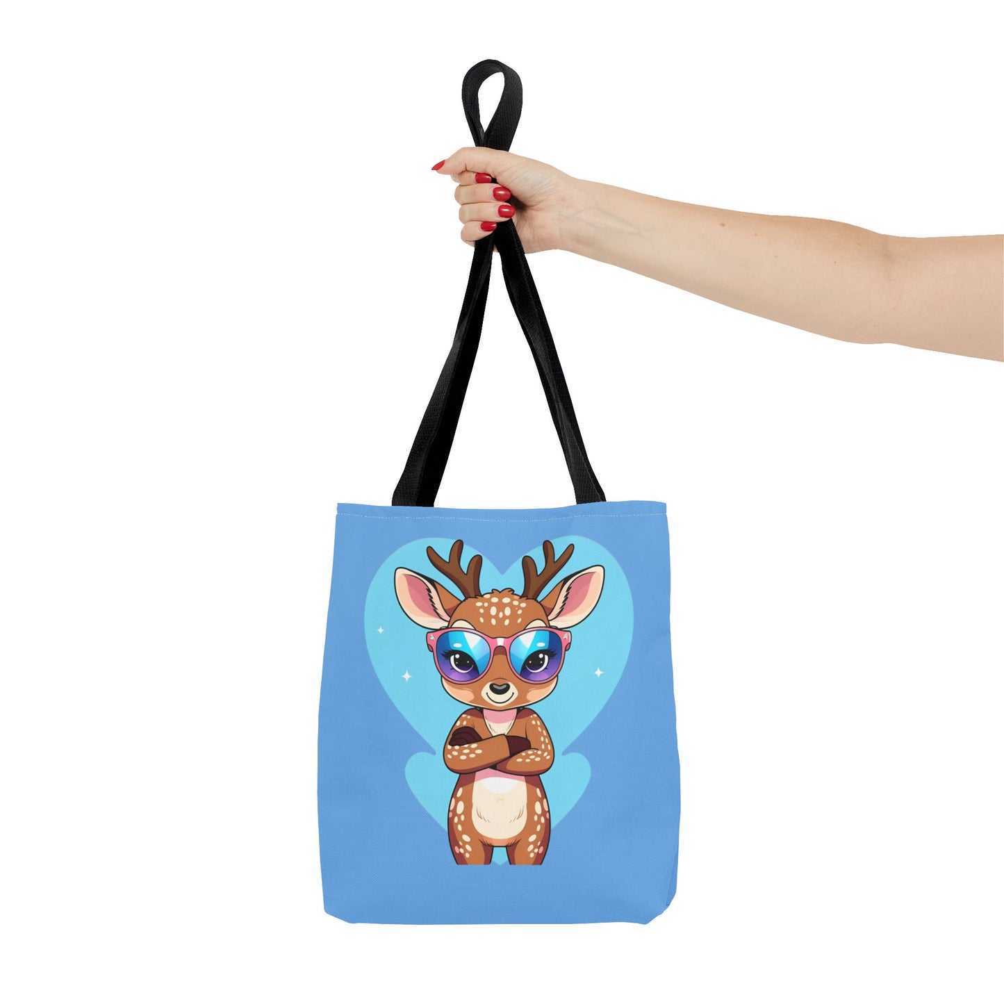 Whimsical Deer Tote Bag, Cute Animal Bag, Eco-Friendly Shopper, Adventurer Gift, Kids Bag, Animal Lover Gift, Cartoon Design
