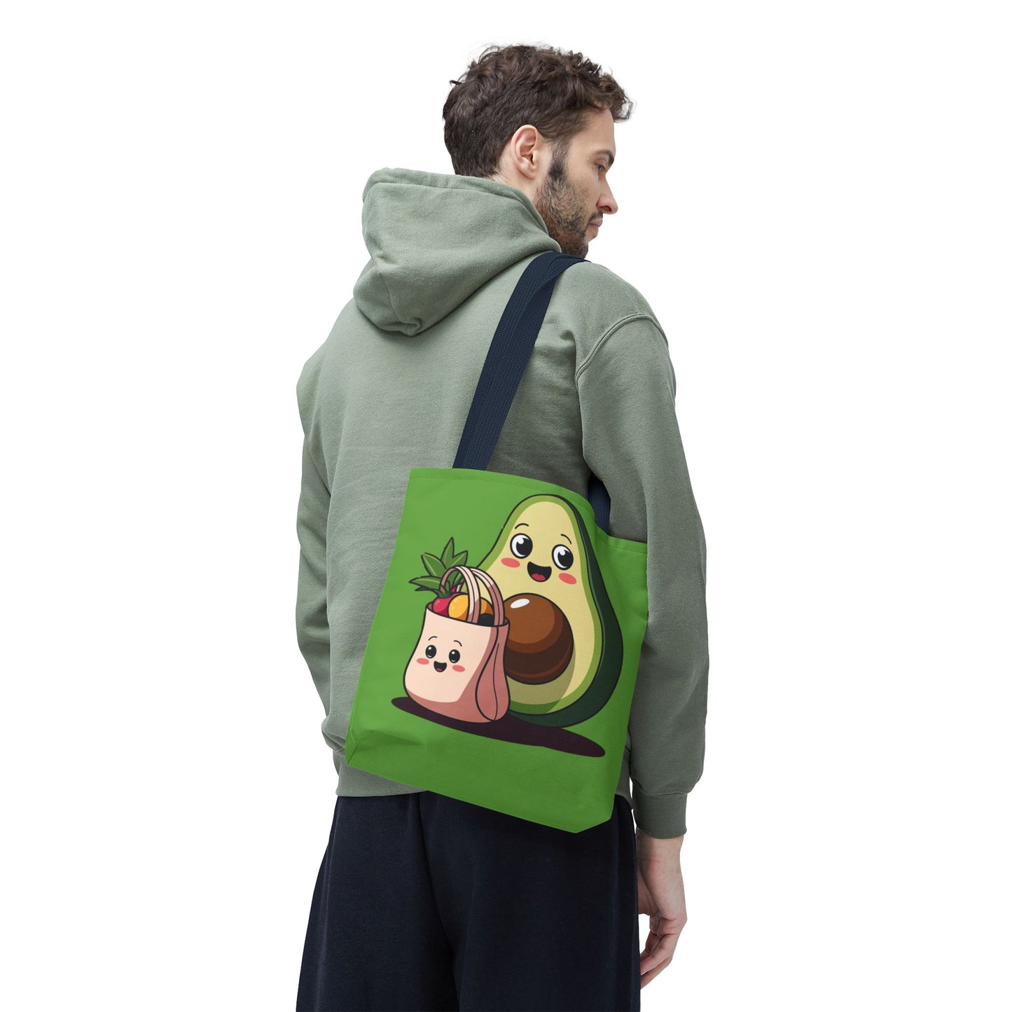 Cute Avocado Tote Bag, Eco-Friendly Shopping, Gift for Foodies, Farmers Market, Fun and Quirky