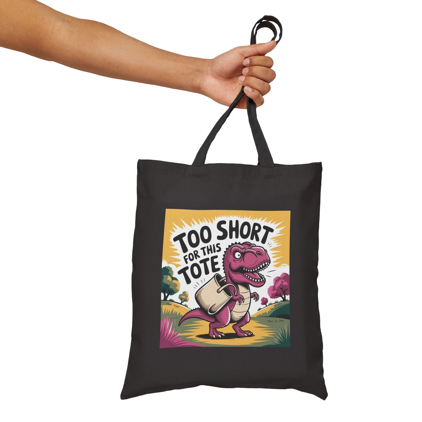 Funny Dinosaur Tote Bag, Reusable Shopping Bag, Gift for Dinosaurs Lovers, Eco-Friendly Tote, Cute Canvas Bag