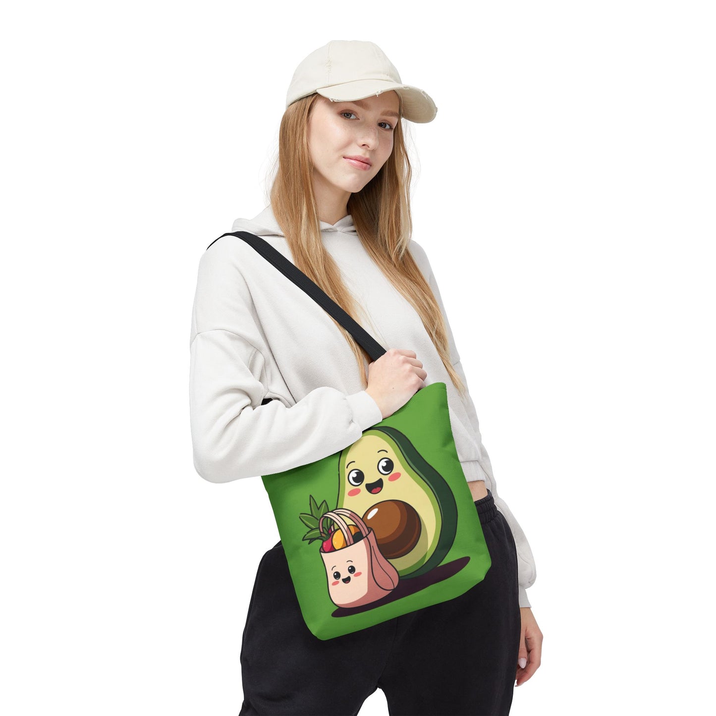 Cute Avocado Tote Bag, Eco-Friendly Shopping, Gift for Foodies, Farmers Market, Fun and Quirky