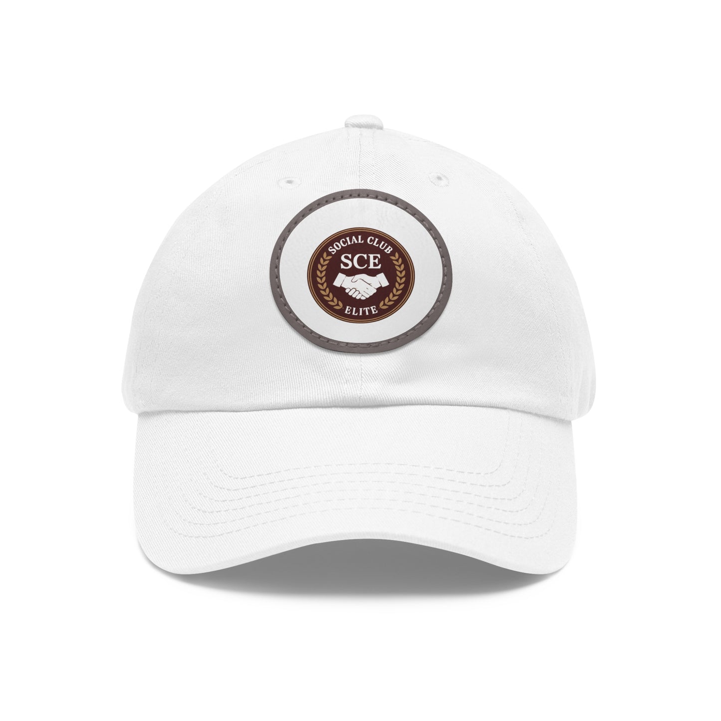 Custom Round Leather Patch Dad Hat for Casual Style