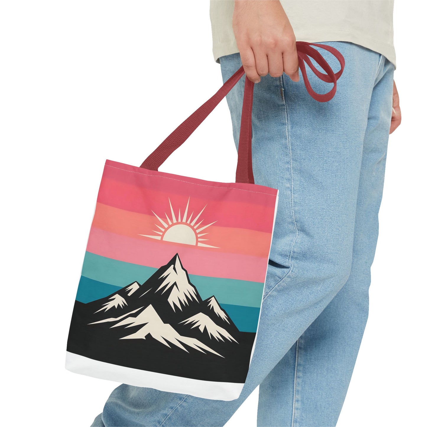 Mountain Sunrise Tote Bag - Stylish Eco-Friendly Carryall for Nature Lovers