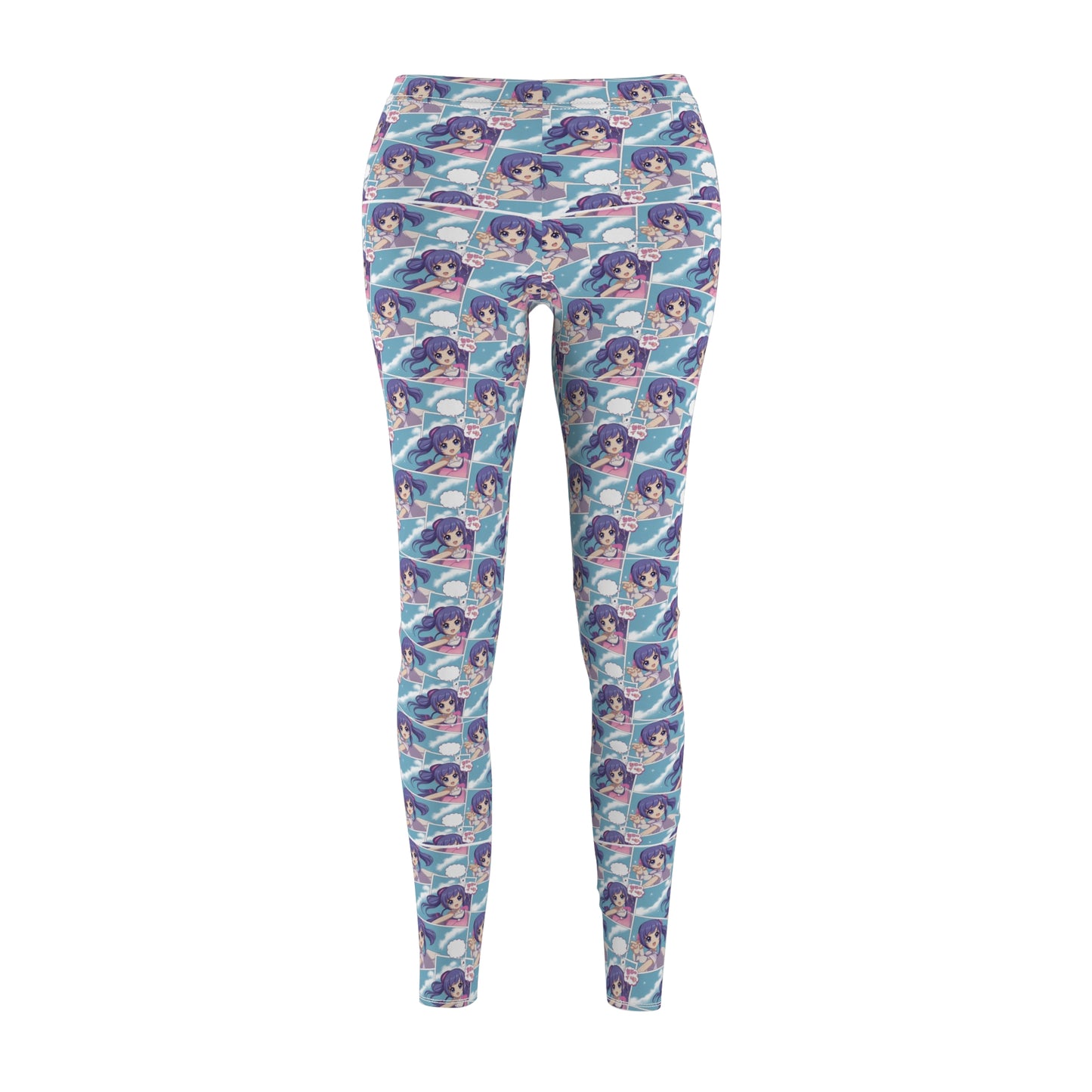 Vibrant Women's Casual Leggings with Whimsical Design