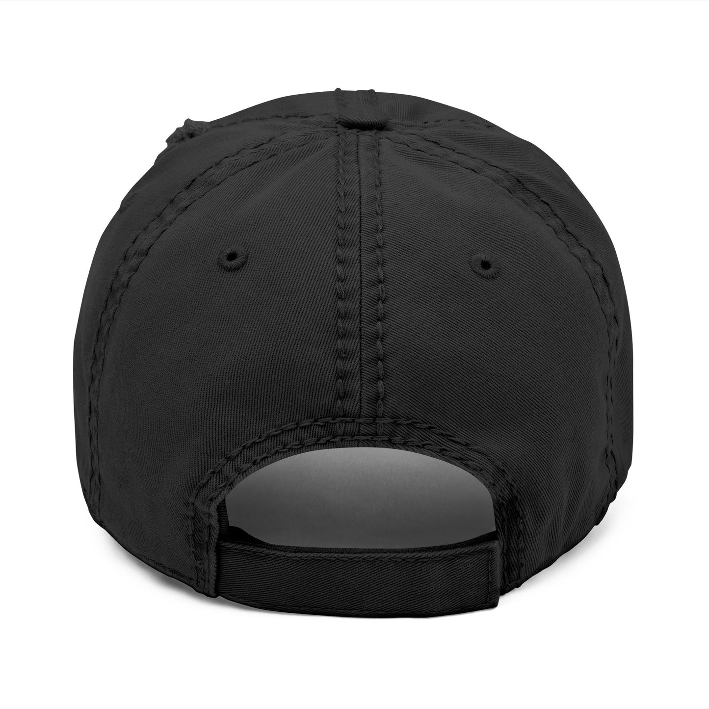 Distressed Dad Hat with Embroidered Colorful Circle - Casual Fashion Accessory