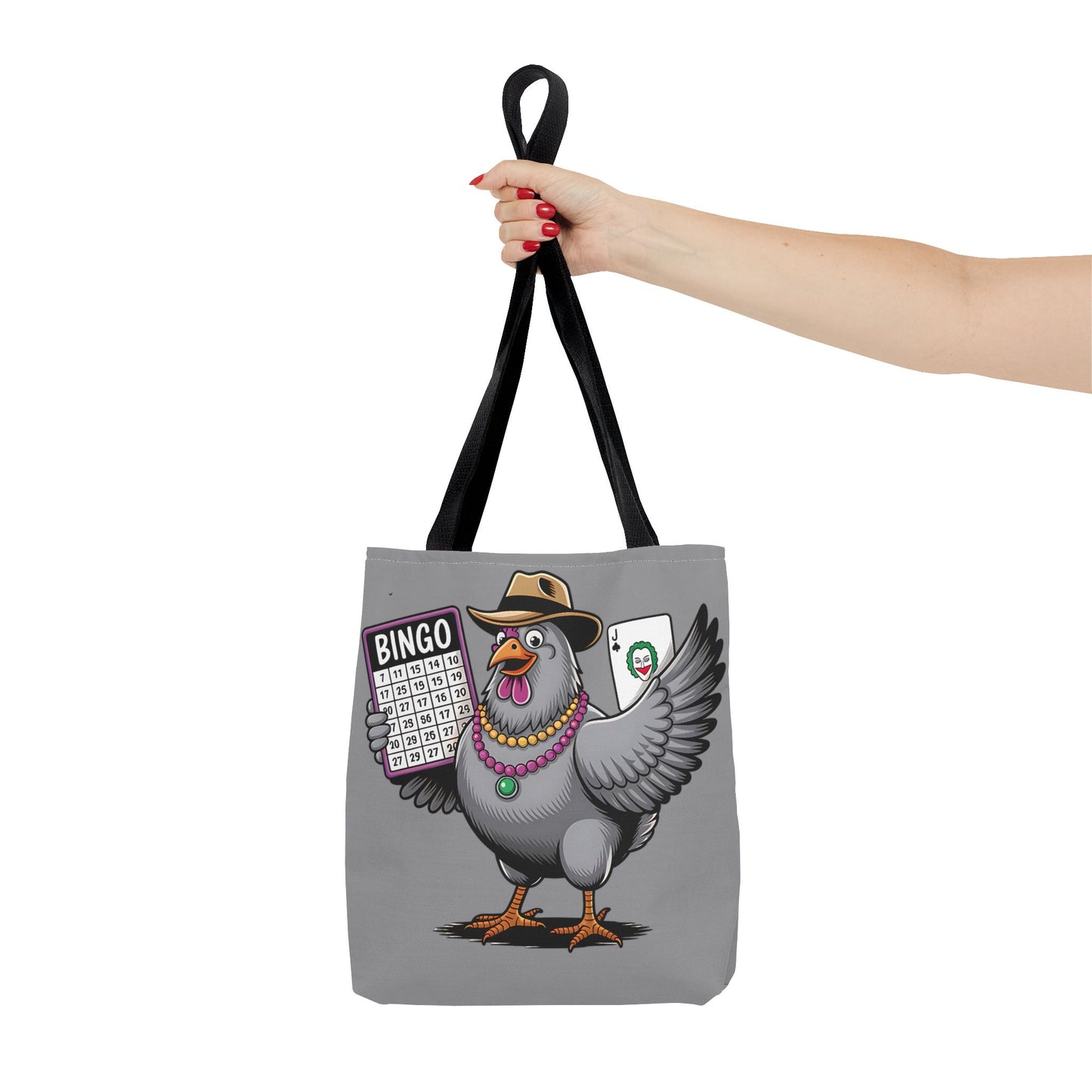 Bingo Pigeon Tote Bag | Fun Game Night Accessory, Beach Bag, Casual Everyday Bag, Gift for Gamers, Quirky Animal Tote