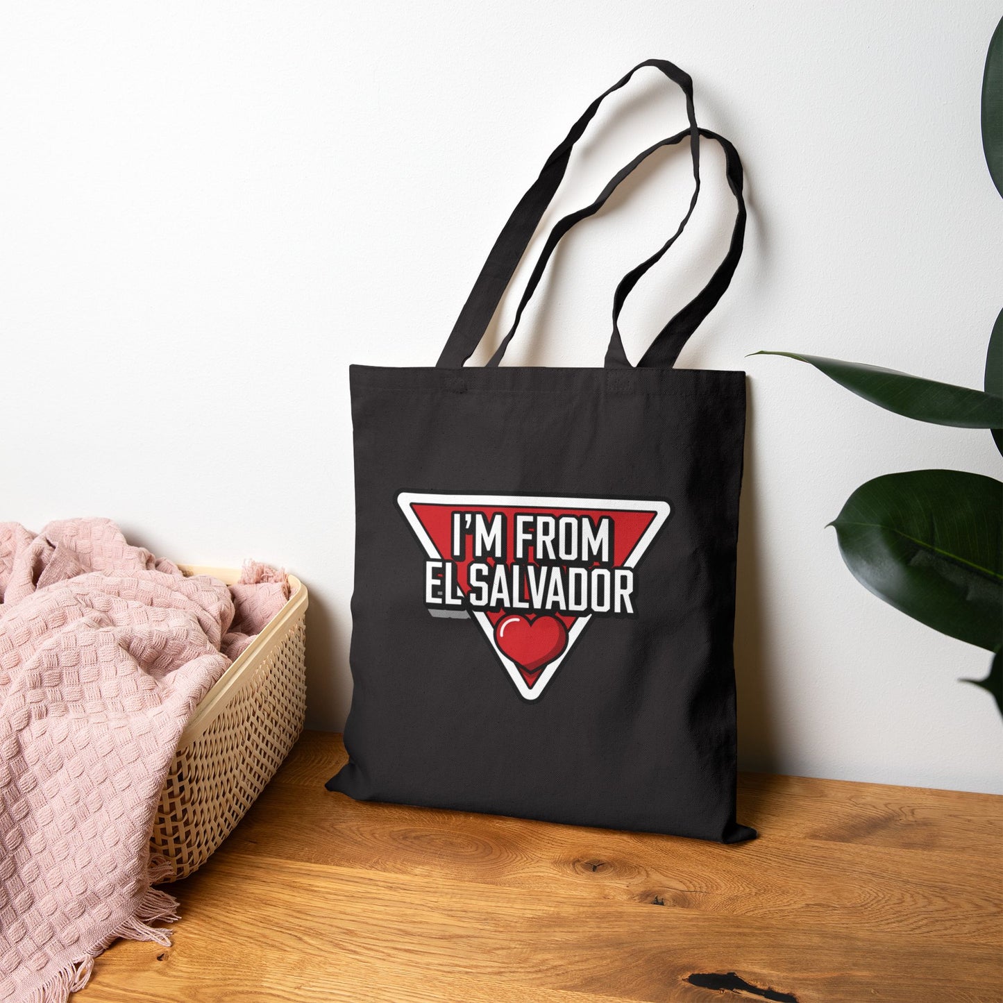 El Salvador Pride Cotton Canvas Tote Bag, Eco-Friendly Shopper, Great for Travel, Culture Events, Gifts for Friends, Beach Bag