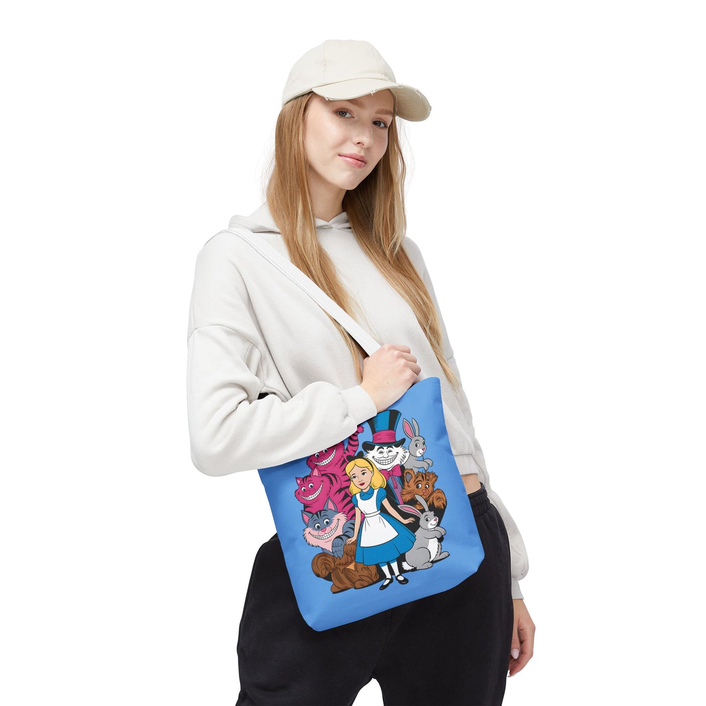 Charming Wonderland Tote Bag | Alice in Wonderland AOP | Fun Gift, Eco-Friendly, Movie Lover, Unique Accessory, Quirky Shopping Bag