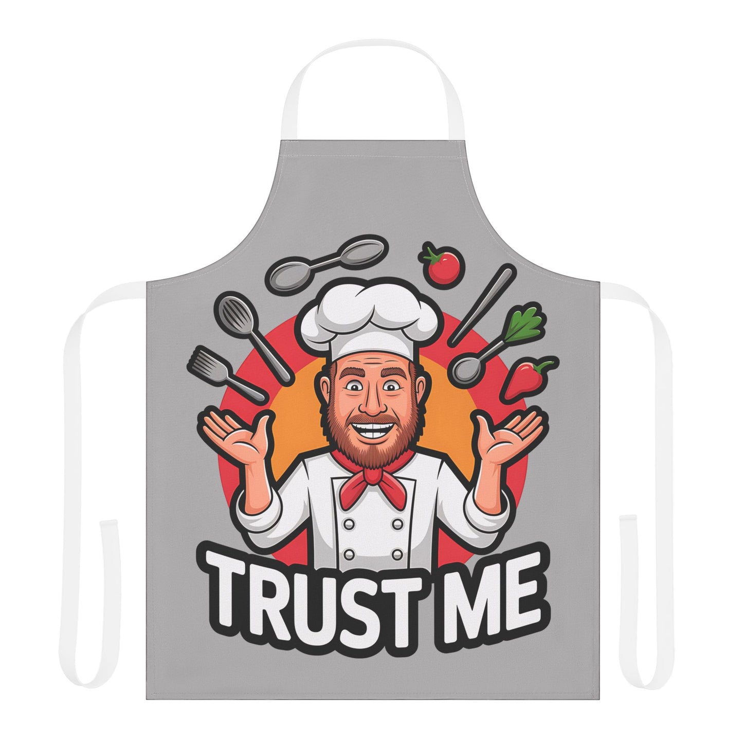 Chef Apron with Colorful Straps - 'Trust Me' Design