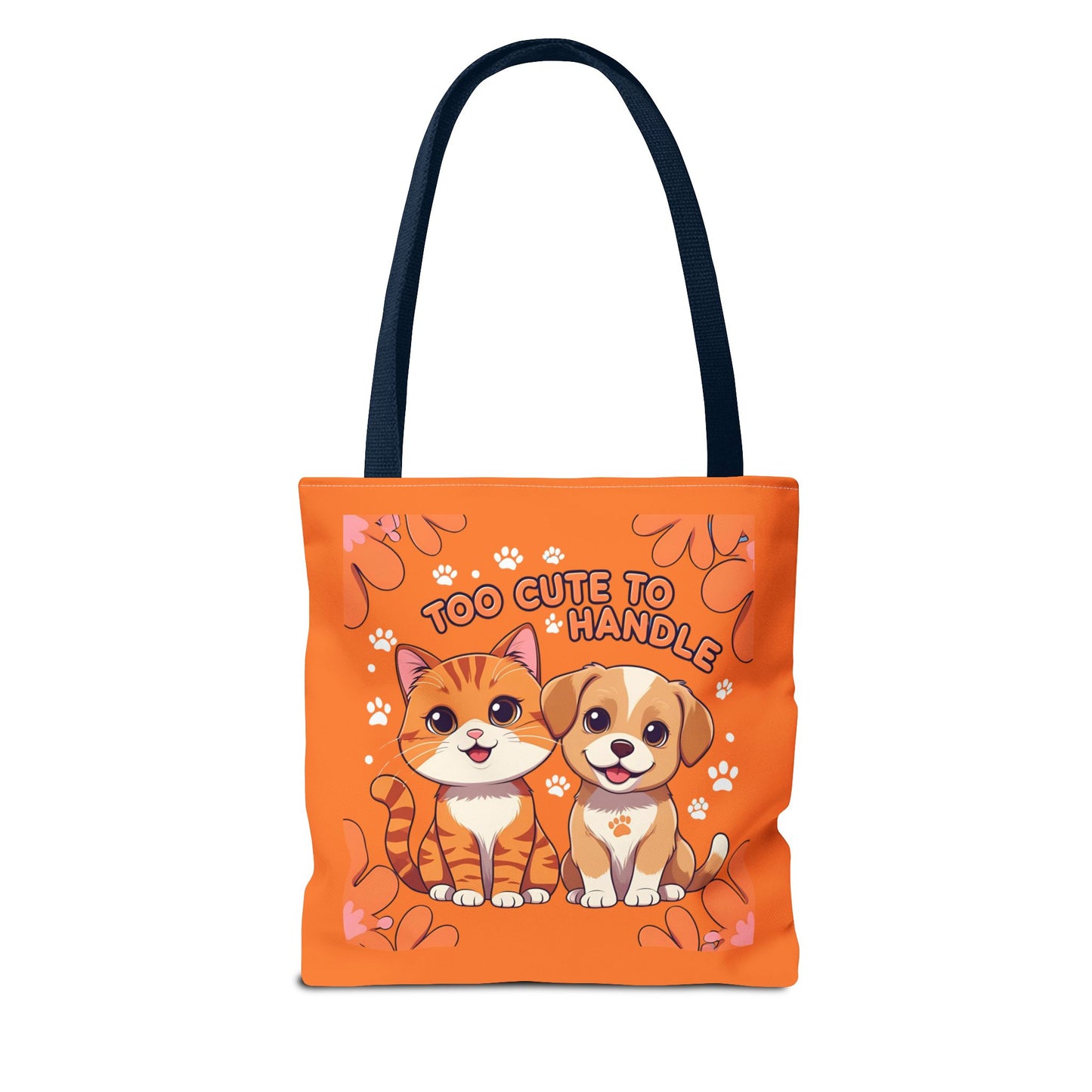 Adorable Pet Lovers Tote Bag, Cute Cat and Dog Design, Perfect Gift for Animal Lovers, Everyday Carry, Pet Adoption Day