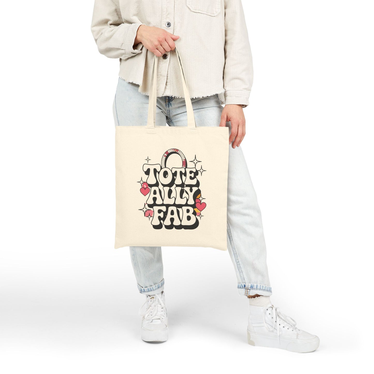 Tote Bag - Toteally Fab Canvas Bag for Everyday Use, Reusable Shopping Bag, Gift for Her, Fun & Trendy Accessory