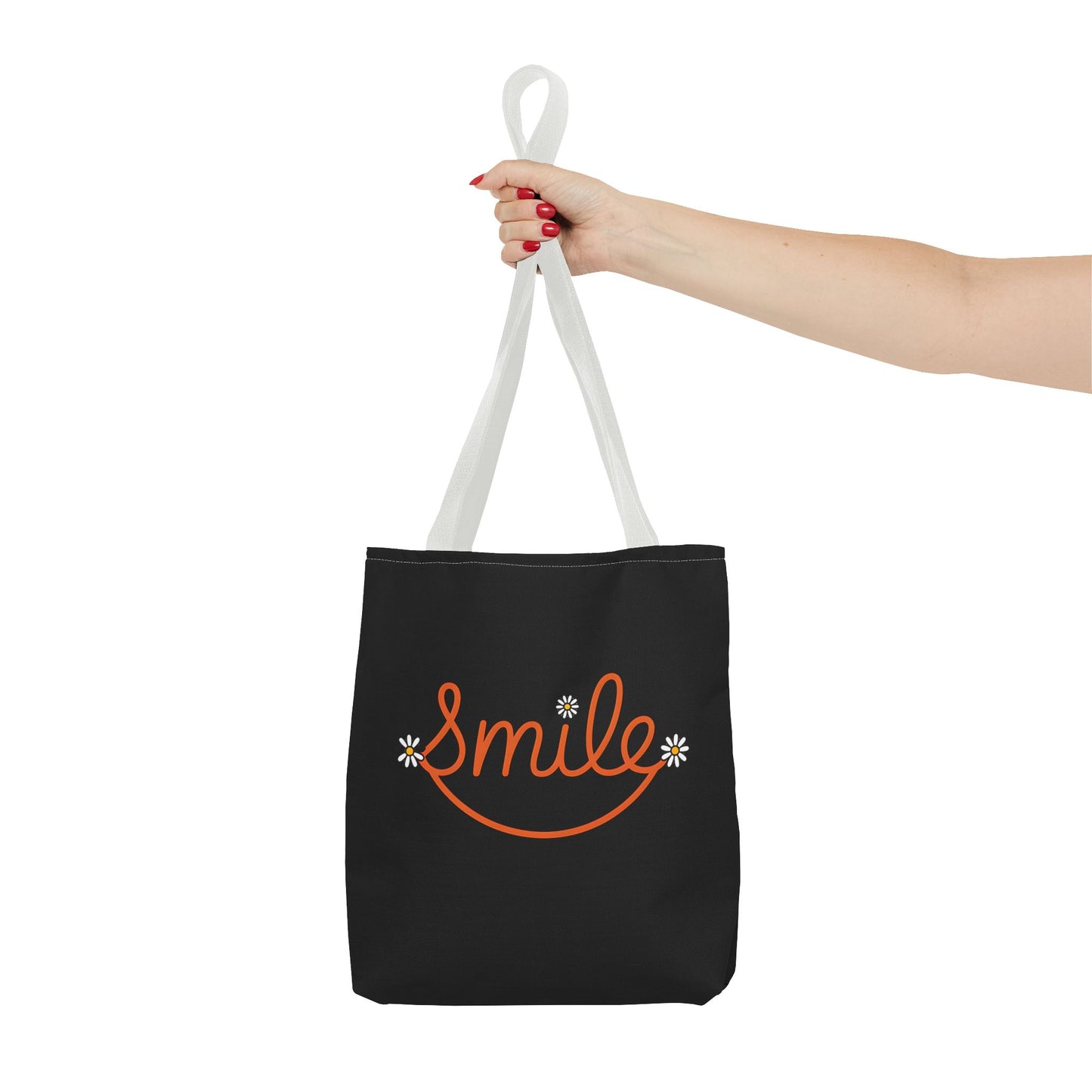 Smile Tote Bag - Cheerful Floral Design for Everyday Use