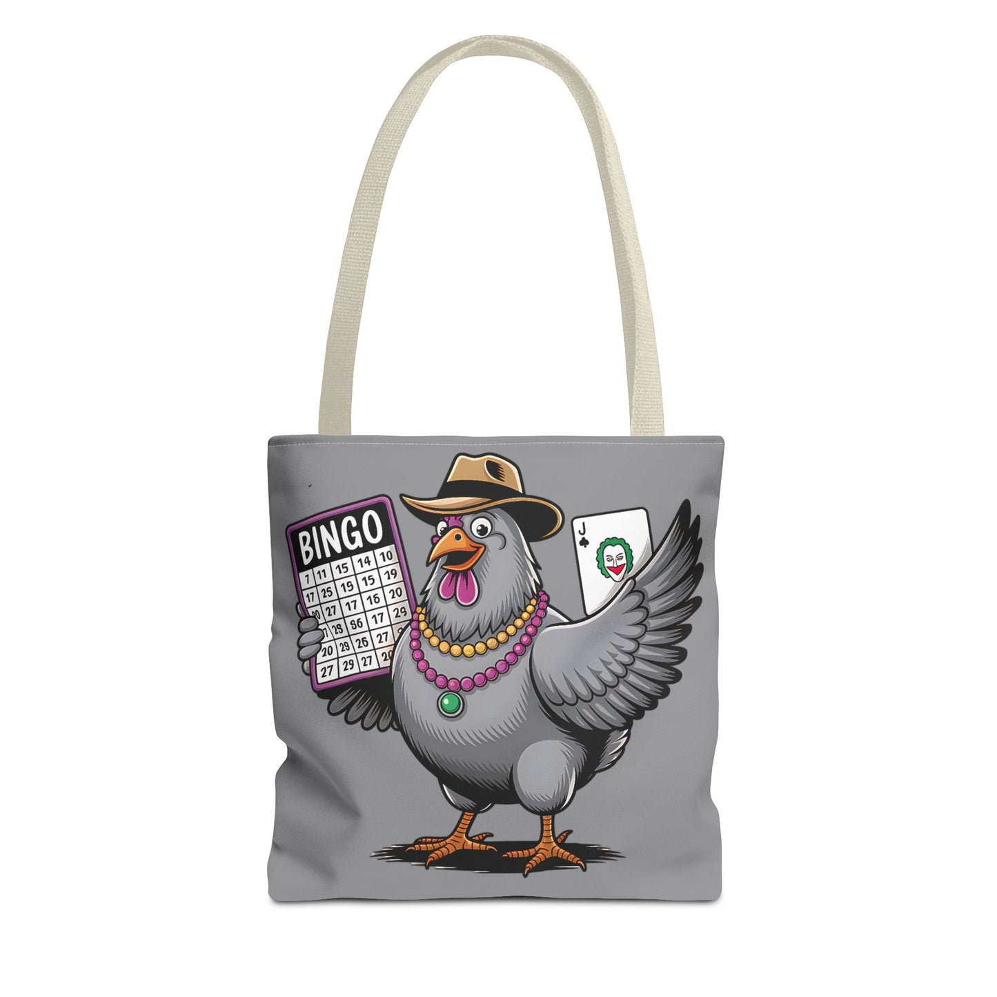 Bingo Pigeon Tote Bag | Fun Game Night Accessory, Beach Bag, Casual Everyday Bag, Gift for Gamers, Quirky Animal Tote