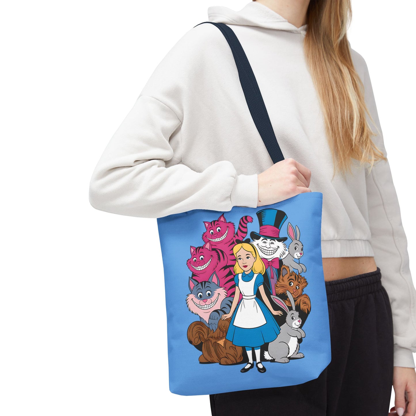 Charming Wonderland Tote Bag | Alice in Wonderland AOP | Fun Gift, Eco-Friendly, Movie Lover, Unique Accessory, Quirky Shopping Bag