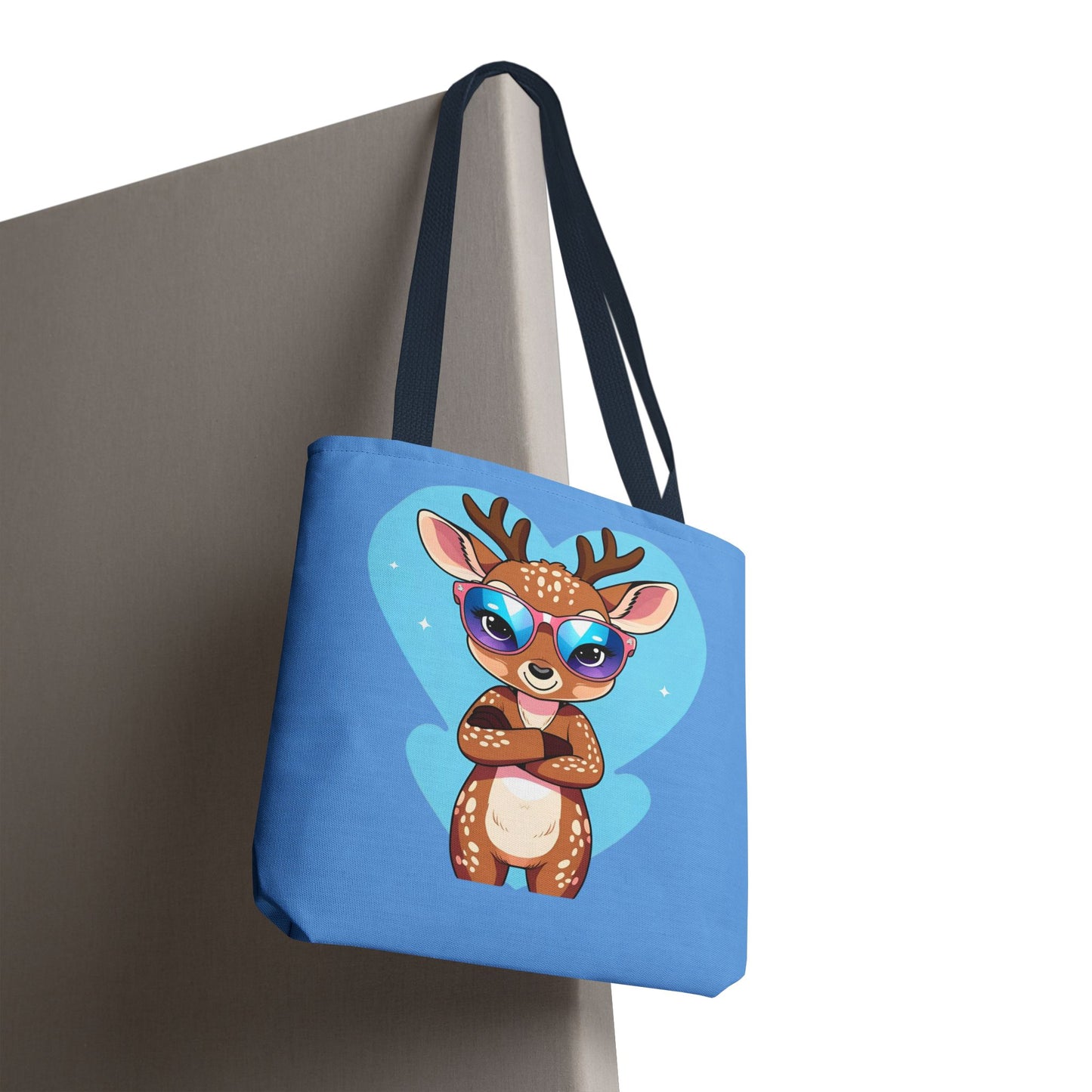 Whimsical Deer Tote Bag, Cute Animal Bag, Eco-Friendly Shopper, Adventurer Gift, Kids Bag, Animal Lover Gift, Cartoon Design
