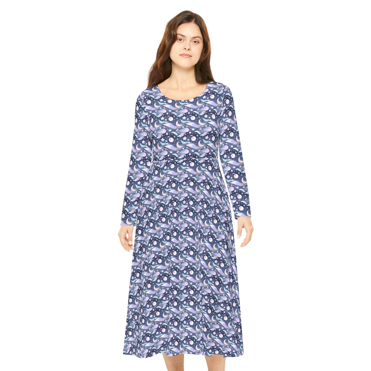 Whimsical Women's Long Sleeve Dance Dress - Perfect for Celebrations & Dance Events