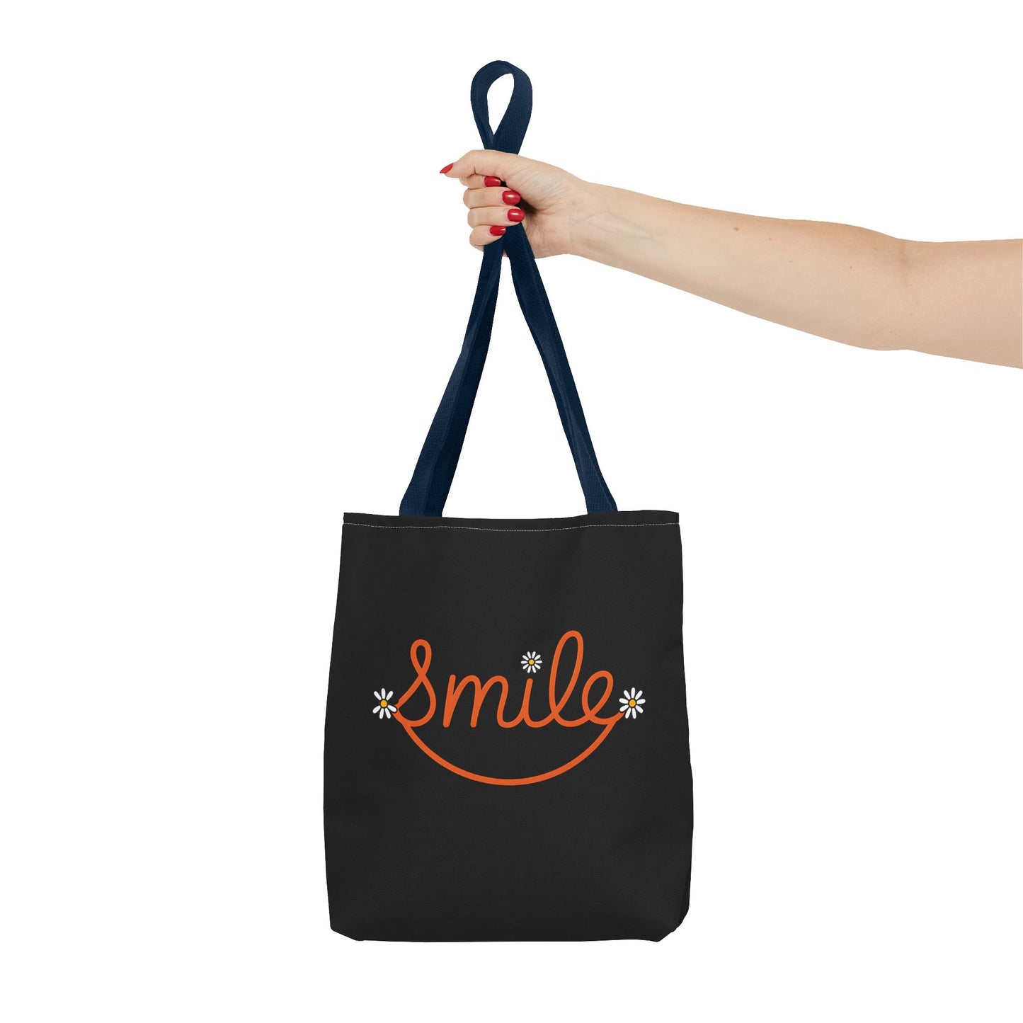 Smile Tote Bag - Cheerful Floral Design for Everyday Use