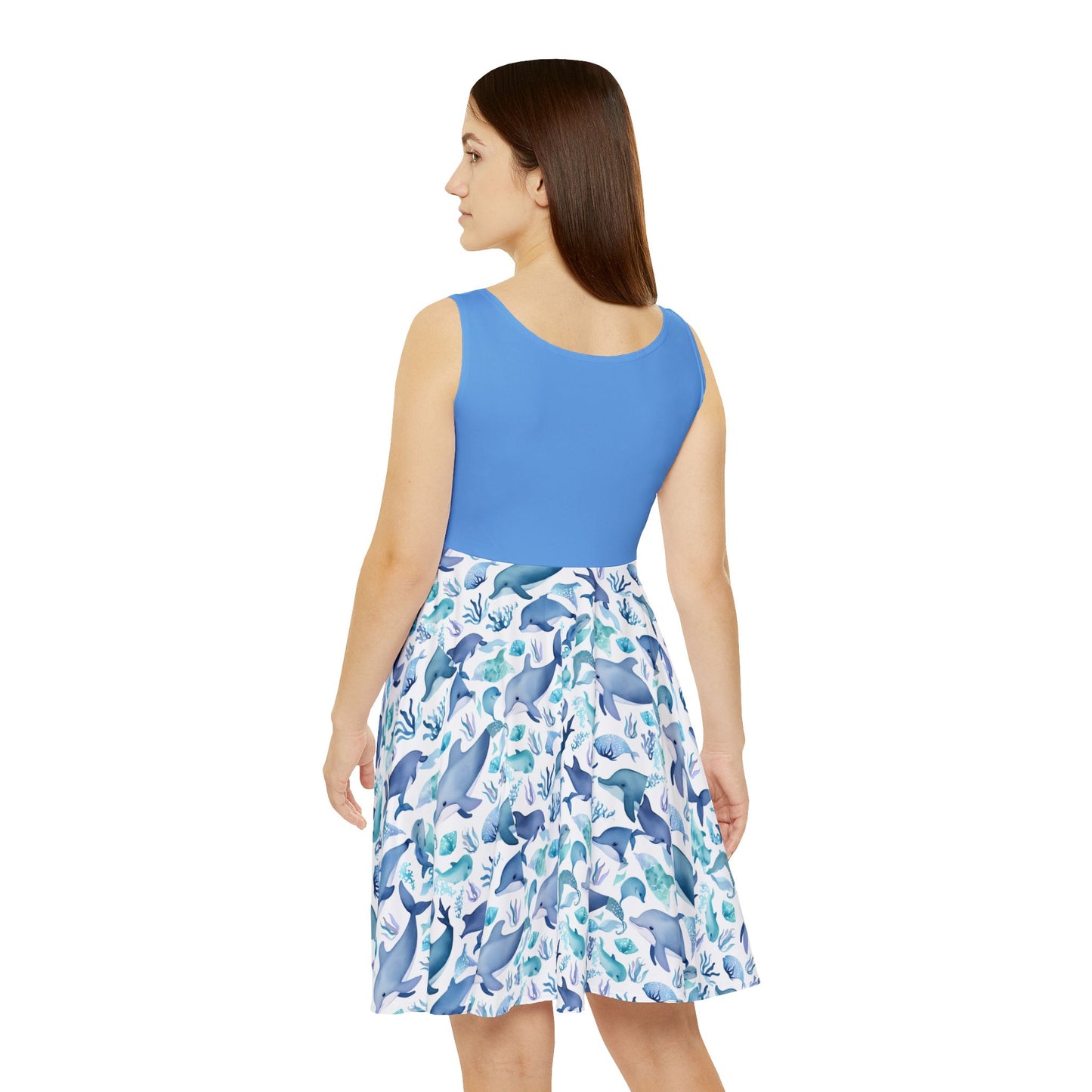 Ocean-Inspired Women's Skater Dress - Perfect for Beach Days & Summer Celebrations