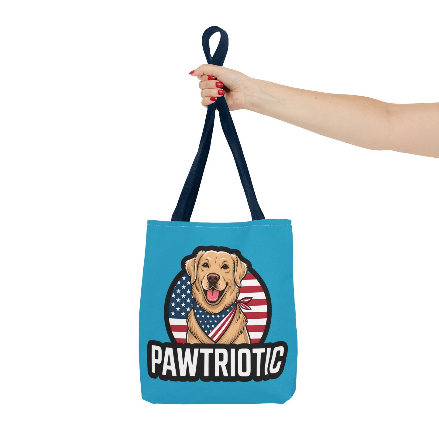 Pawtrotic Tote Bag, Dog Lover's Accessory, Patriotic Dog Tote, Animal Appreciation Gift, Fourth of July Celebration