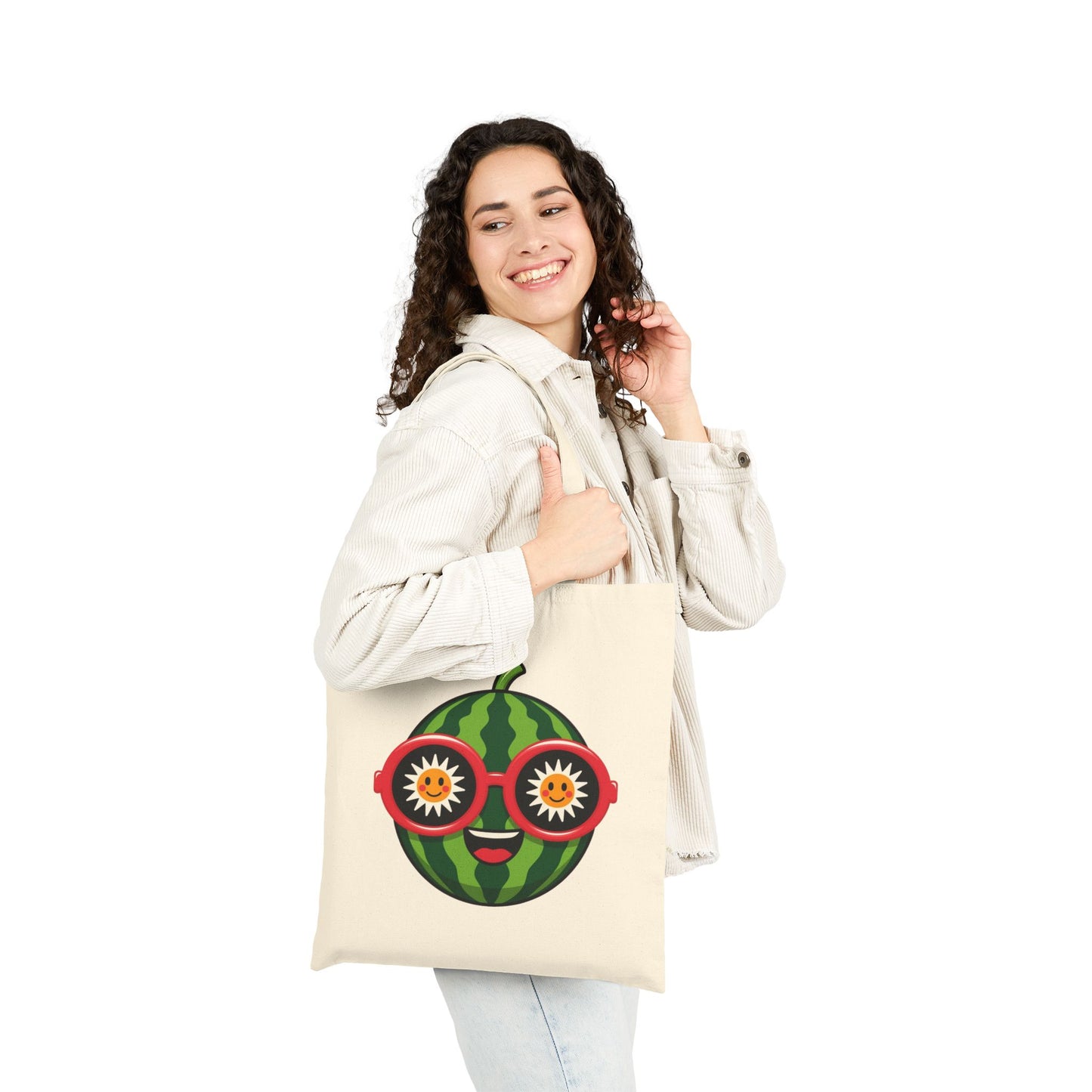 Whimsical Watermelon Tote Bag - Fun Eco-Friendly Shopping Bag, Reusable Grocery Bag, Cute Beach Bag, Gift for Fruit Lovers
