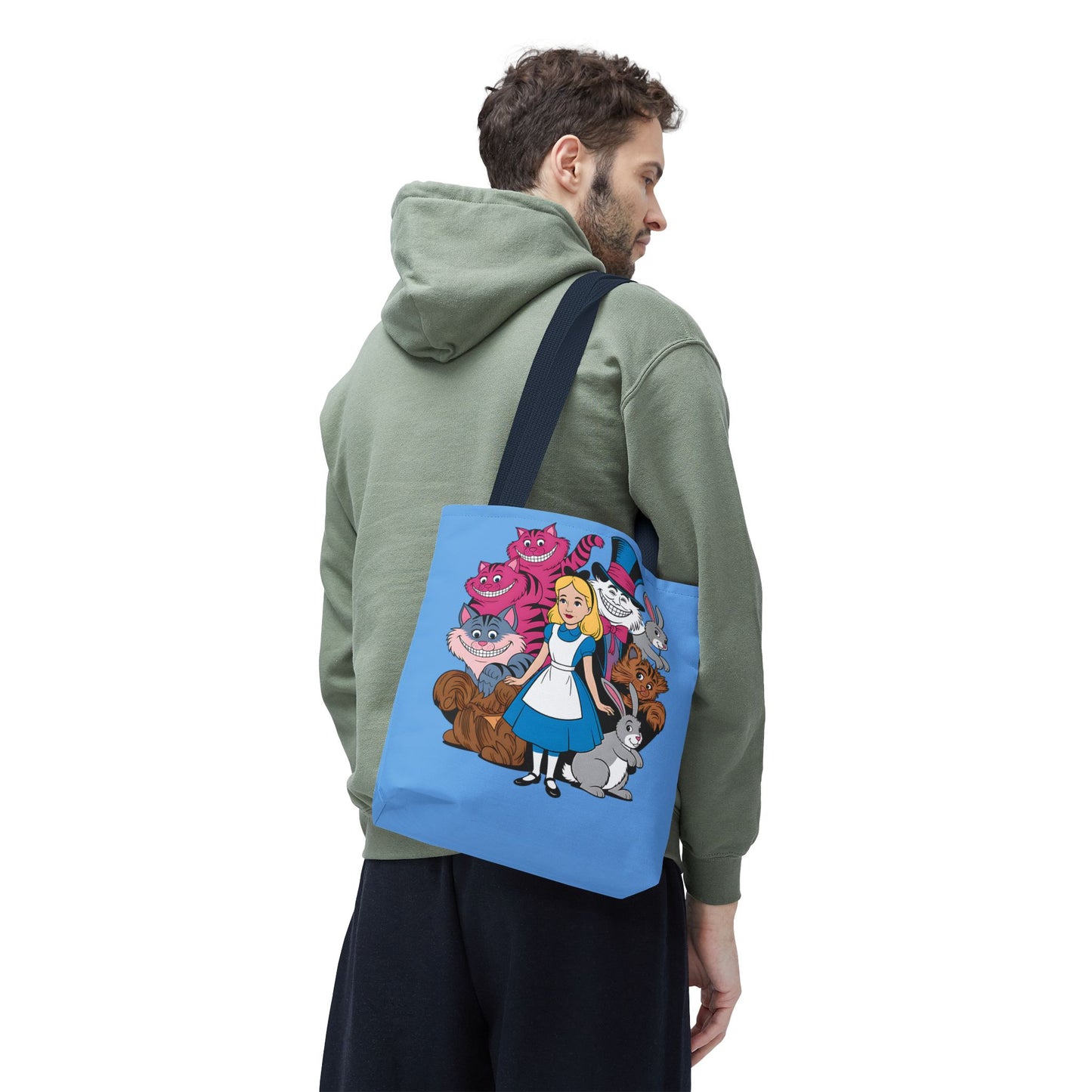 Charming Wonderland Tote Bag | Alice in Wonderland AOP | Fun Gift, Eco-Friendly, Movie Lover, Unique Accessory, Quirky Shopping Bag