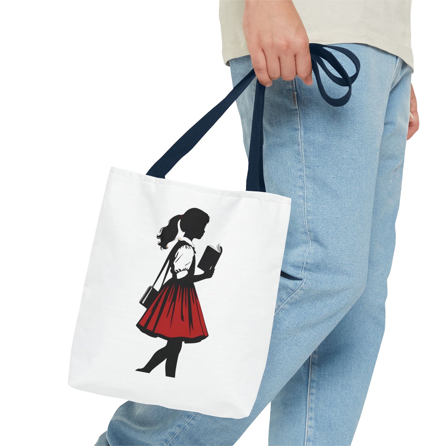 Chic Literary Tote Bag, Stylish Book Tote, Girly Eco-Friendly Bag, Feminine Reusable Shopper, Perfect Gift for Book Lovers