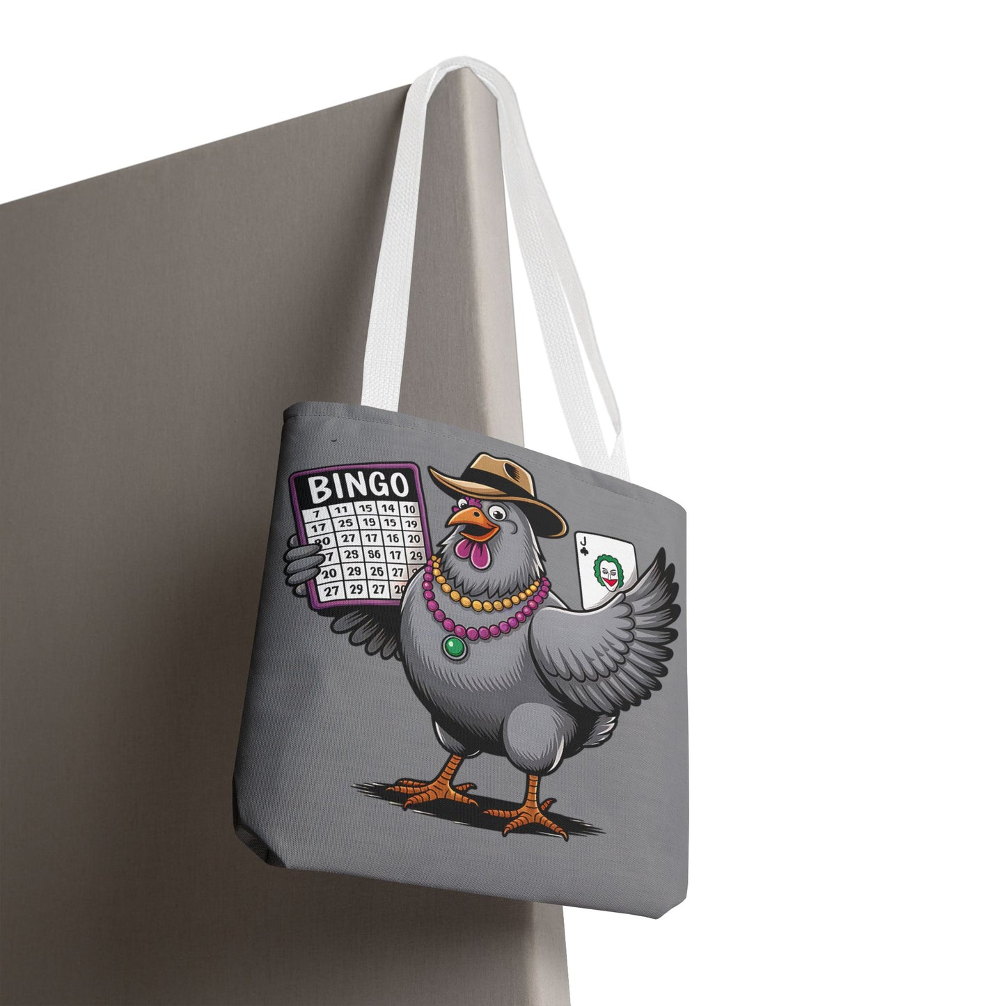 Bingo Pigeon Tote Bag | Fun Game Night Accessory, Beach Bag, Casual Everyday Bag, Gift for Gamers, Quirky Animal Tote