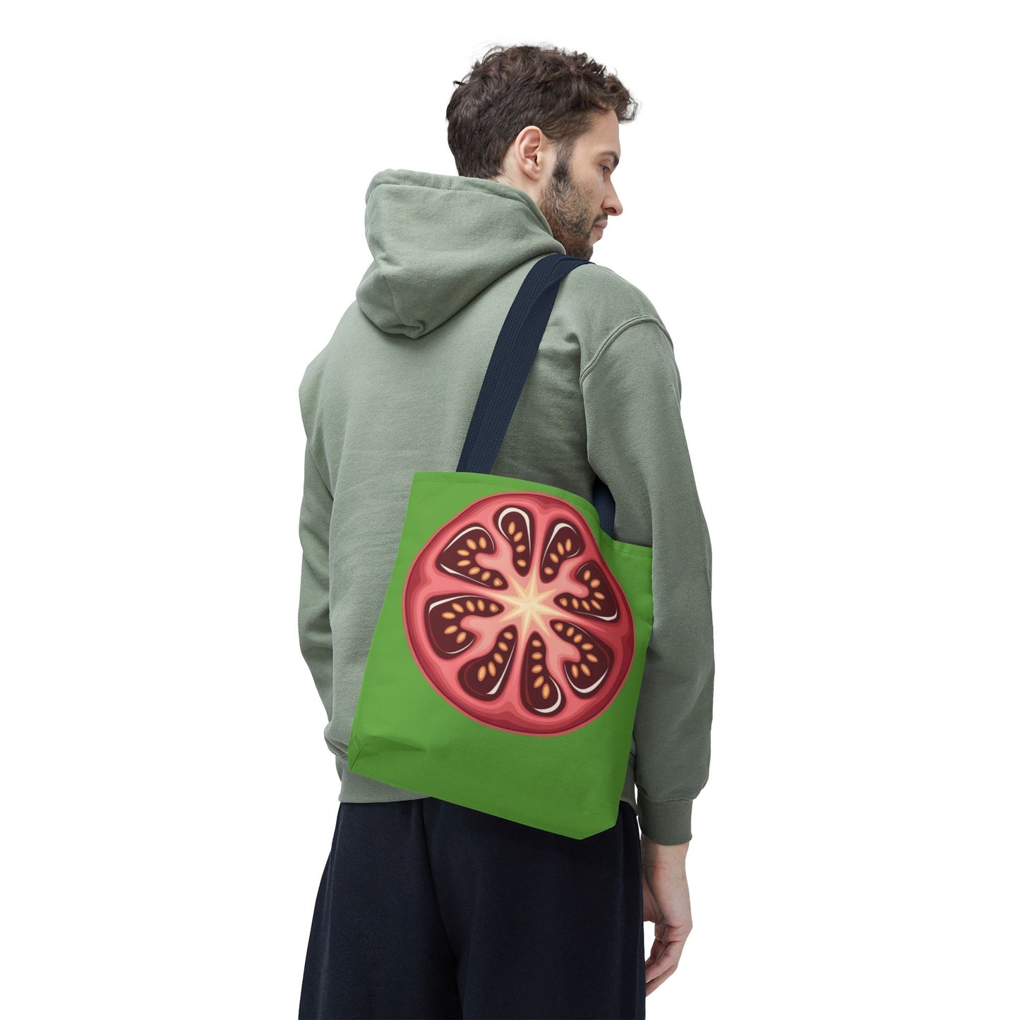 Vibrant Tomato Pattern Tote Bag - Grocery Bag, Reusable Shopping Bag, Eco-Friendly Tote, Farmhouse Decor, Gift for Gardeners