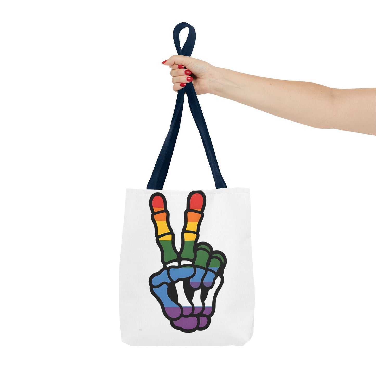 Rainbow Peace Tote Bag - Stylish Eco-Friendly Bag for Everyday Use