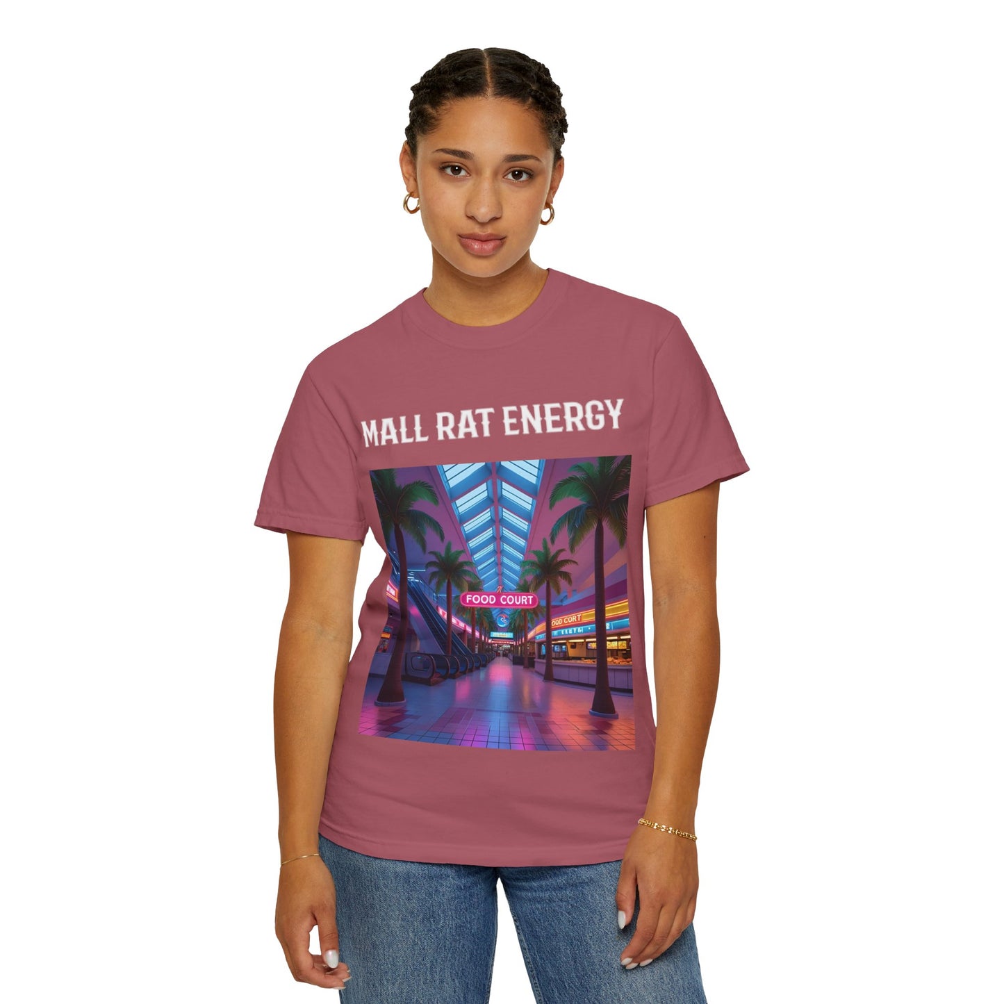 Mall Rat Energy T-Shirt, Retro Unisex Tee, Nostalgic Apparel, Vintage Mall Aesthetic, Gift for Teen Summer Vibes