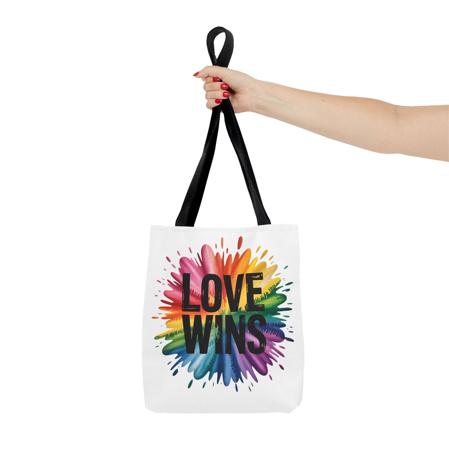Love Wins Colorful Tote Bag - Perfect for Pride, Events, and Everyday Use