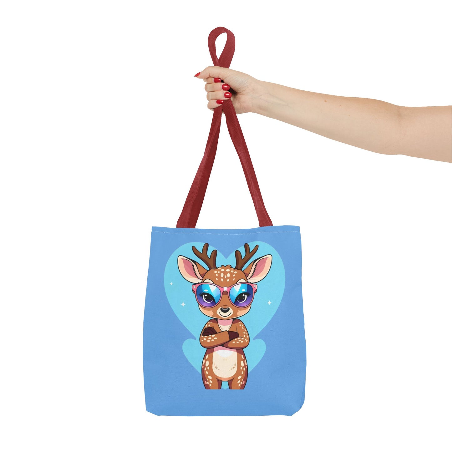 Whimsical Deer Tote Bag, Cute Animal Bag, Eco-Friendly Shopper, Adventurer Gift, Kids Bag, Animal Lover Gift, Cartoon Design